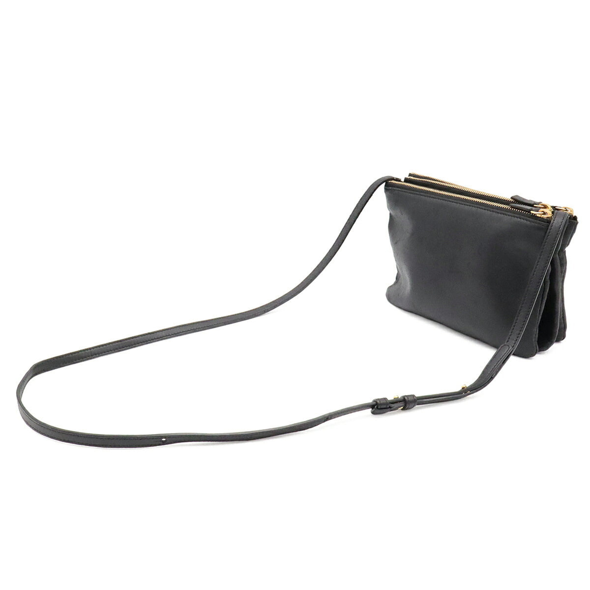 Celine Black Leather Pochette Pouch Shoulder Bag (Pre-Owned)