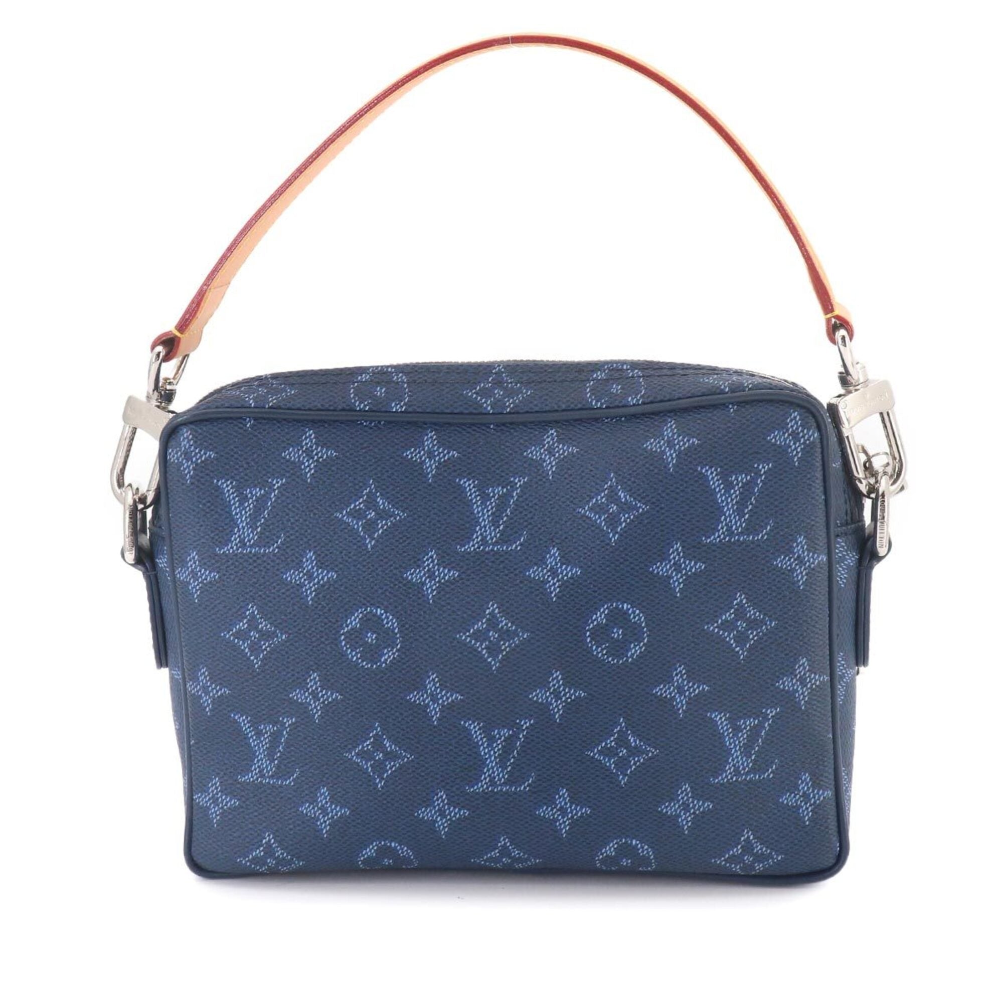 Louis Vuitton Blue Canvas Shoulder Bag (Pre-Owned)