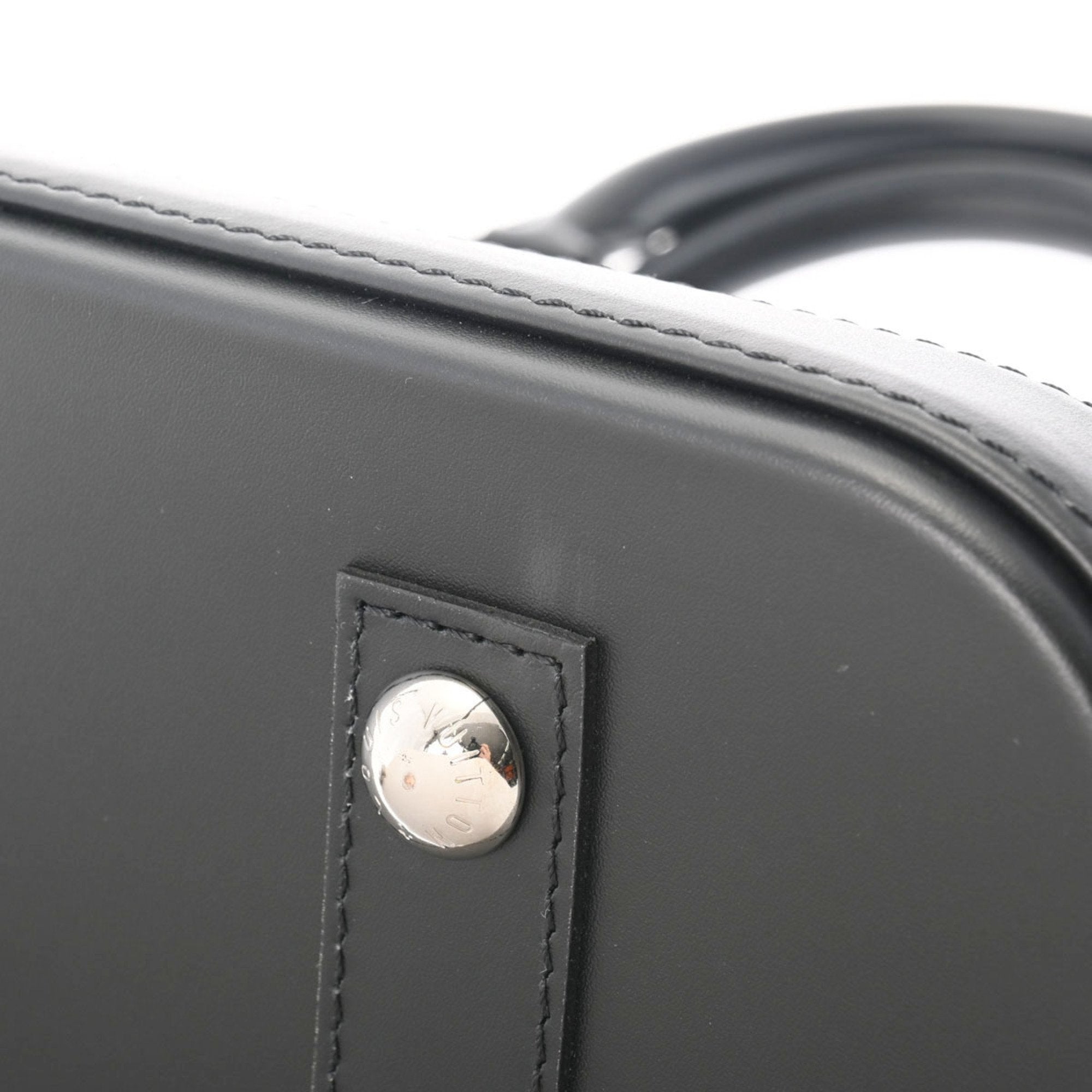 Louis Vuitton Black Monogram Leather Handbag (Pre-Owned)