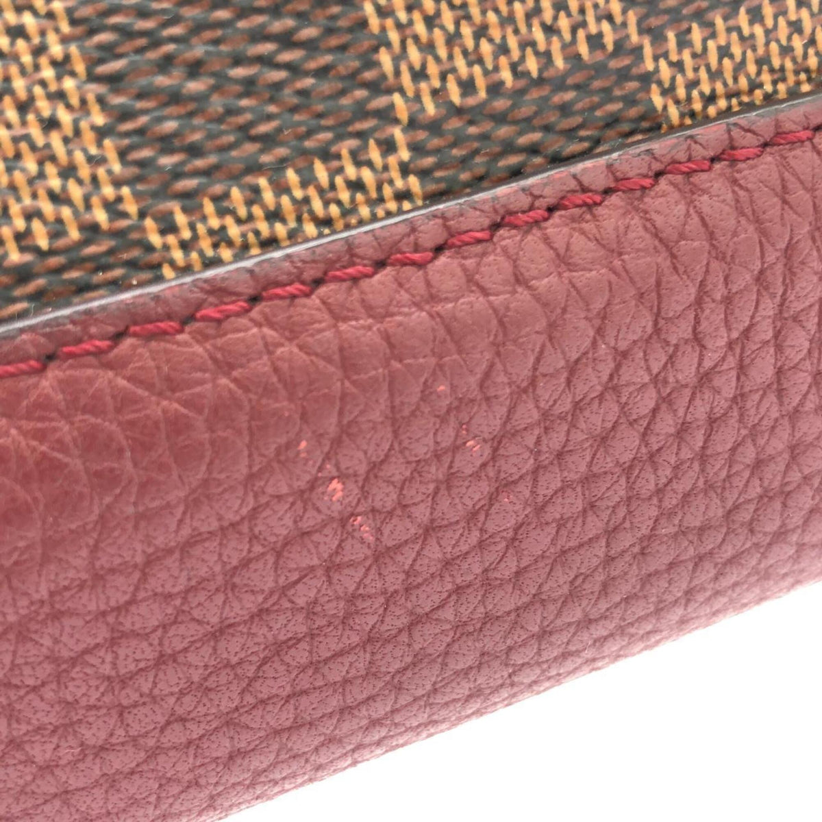 Louis Vuitton Ebene Fuchsia Coated Canvas Leather Handbag (Pre-Owned)
