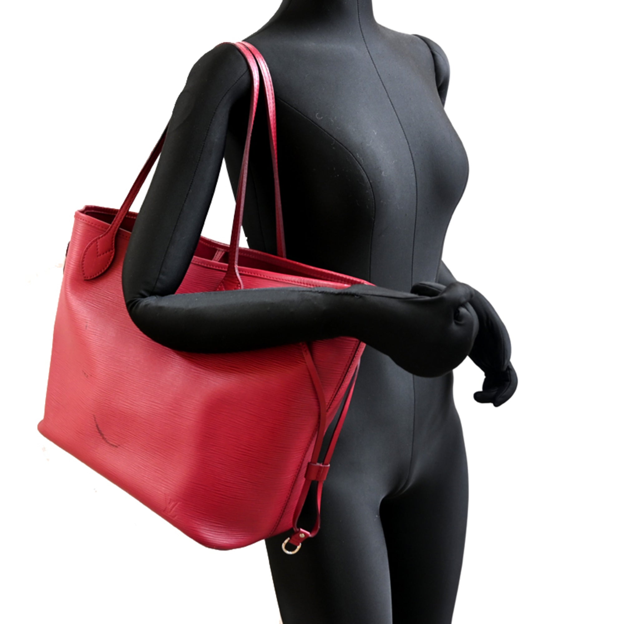 Louis Vuitton Carmine Epi Leather Pouch Tote Bag (Pre-Owned)