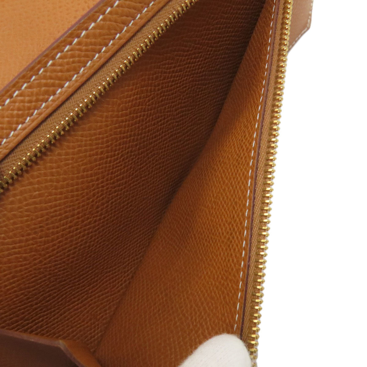 Hermes Gold Brown Epsom Leather Long Wallet (Bi-Fold) (Pre-Owned)