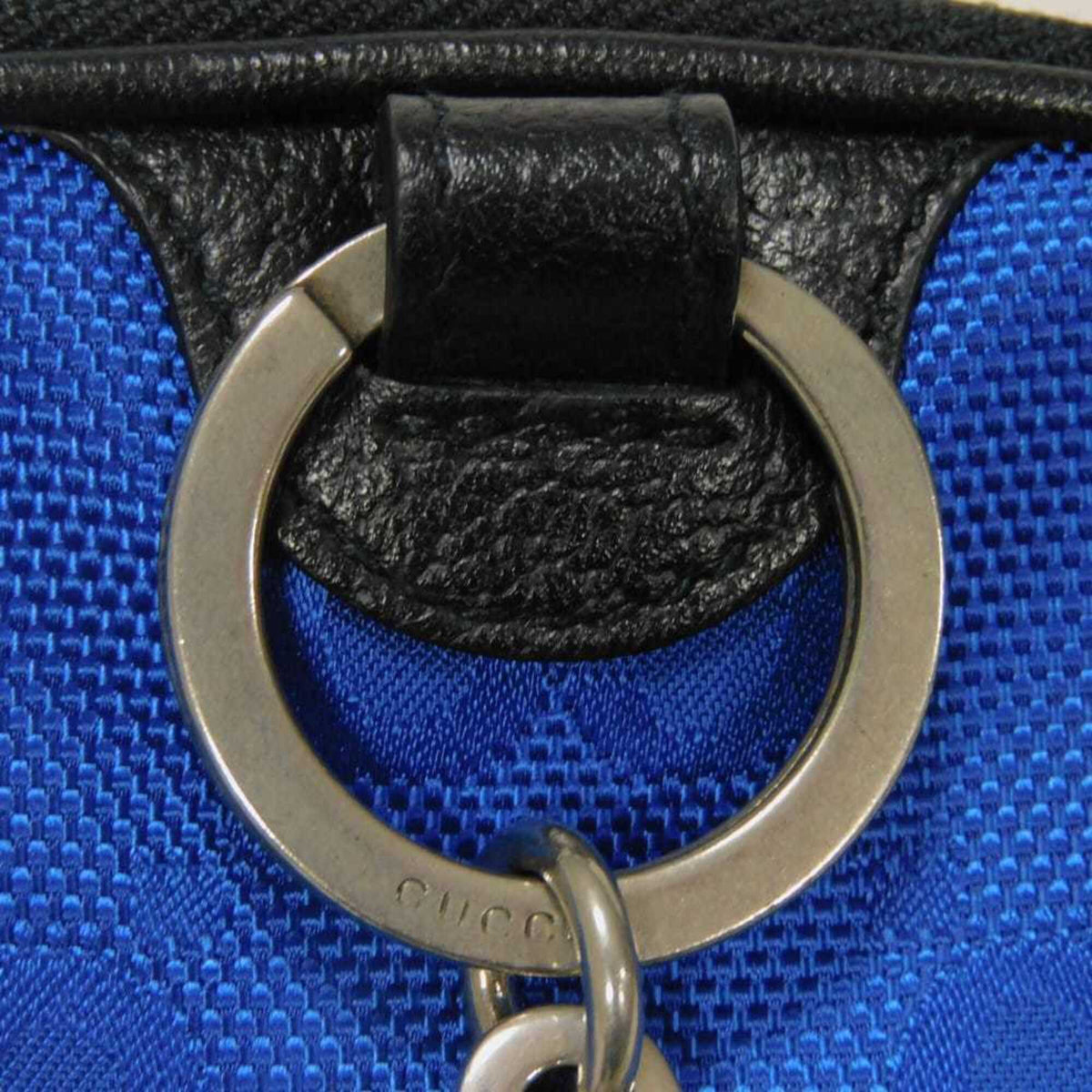 Gucci Blue Nylon Leather Coin Purse/Coin Case (Pre-Owned)