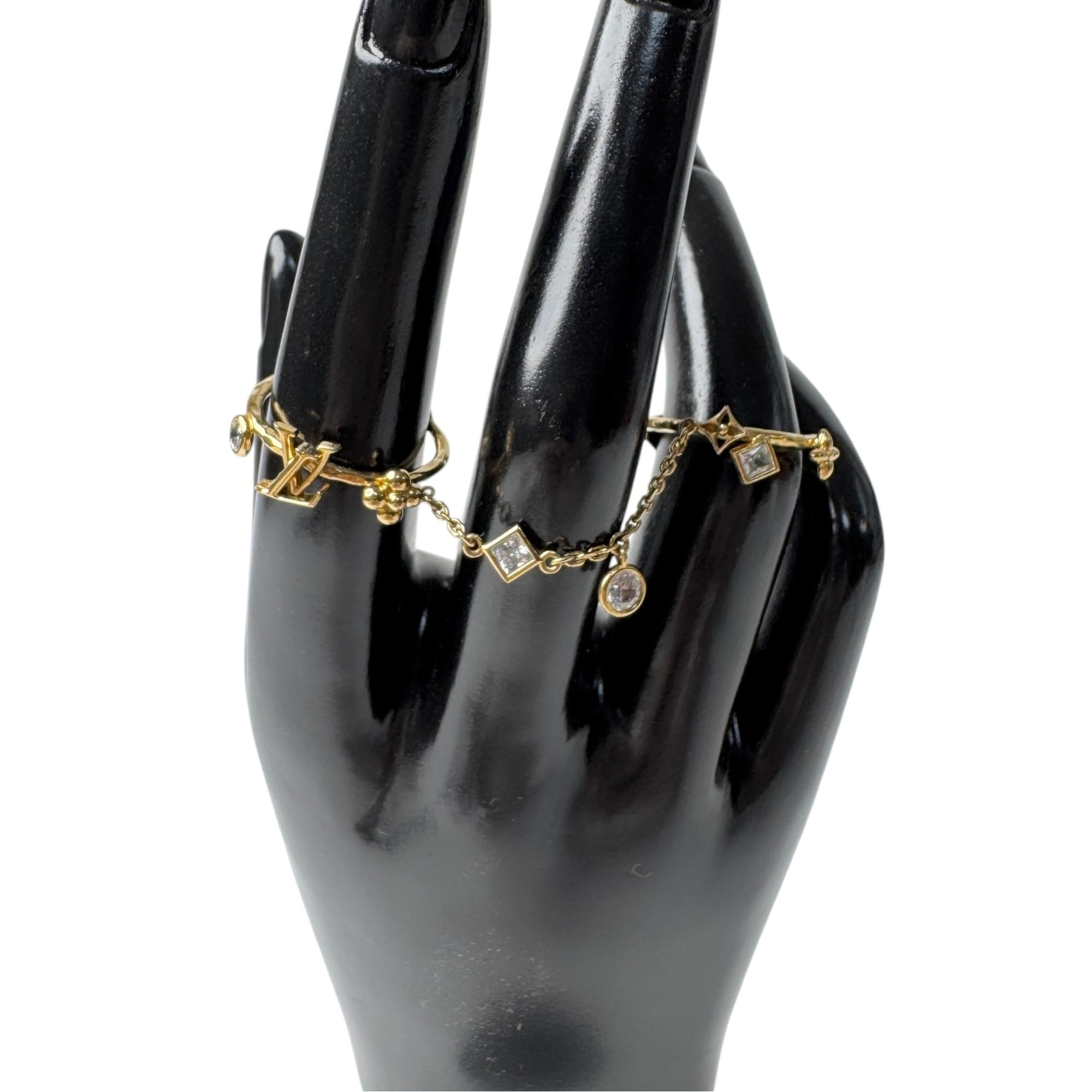 Louis Vuitton Gold Gold Plating Band Ring (Pre-Owned)