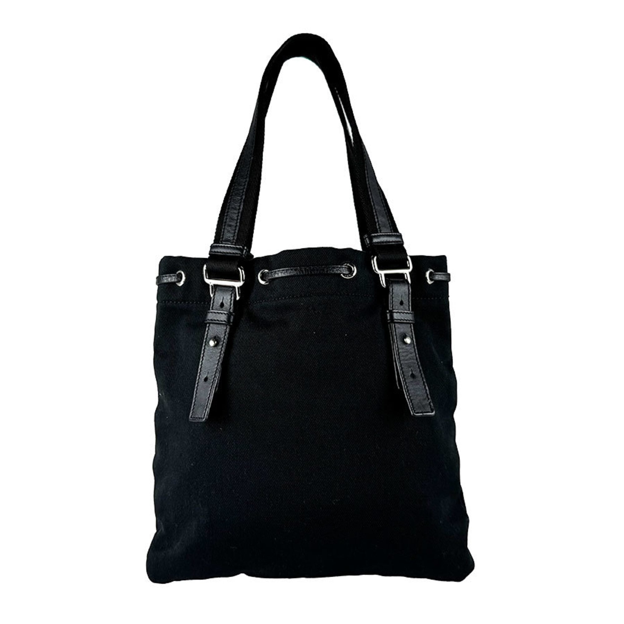 Saint Laurent Black Canvas Handbag (Pre-Owned)