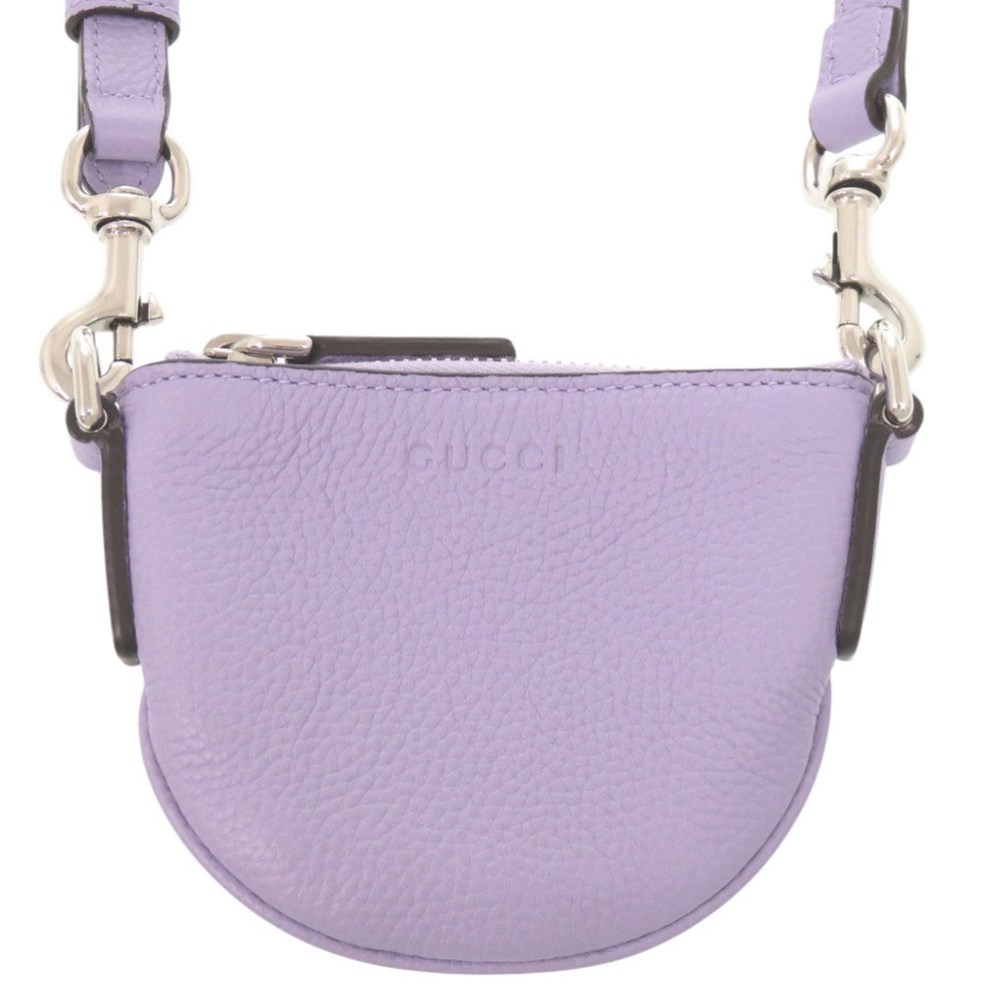 Gucci Purple Leather Shoulder Bag (Pre-Owned)
