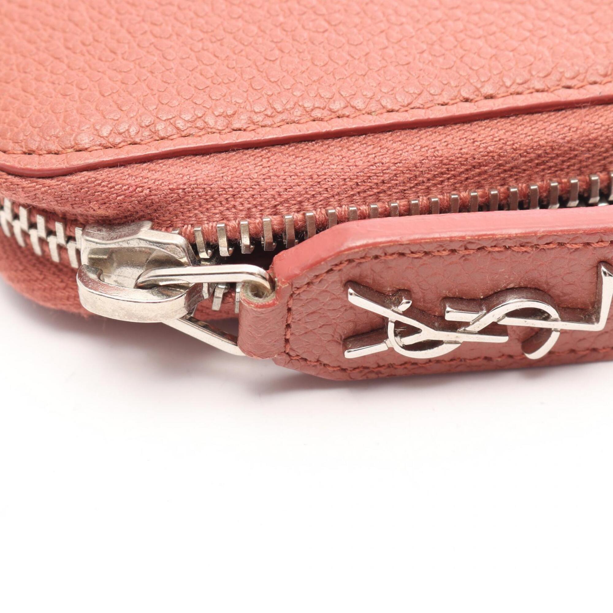 Yves Saint Laurent Brown Leather Long Wallet (Bi-Fold) (Pre-Owned)