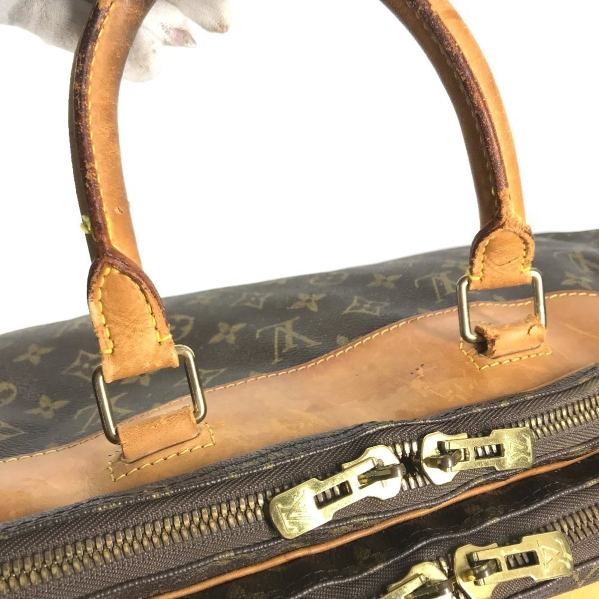 Louis Vuitton Brown Monogram Boston Bag Handbag Shoulder Bag (Pre-Owned)