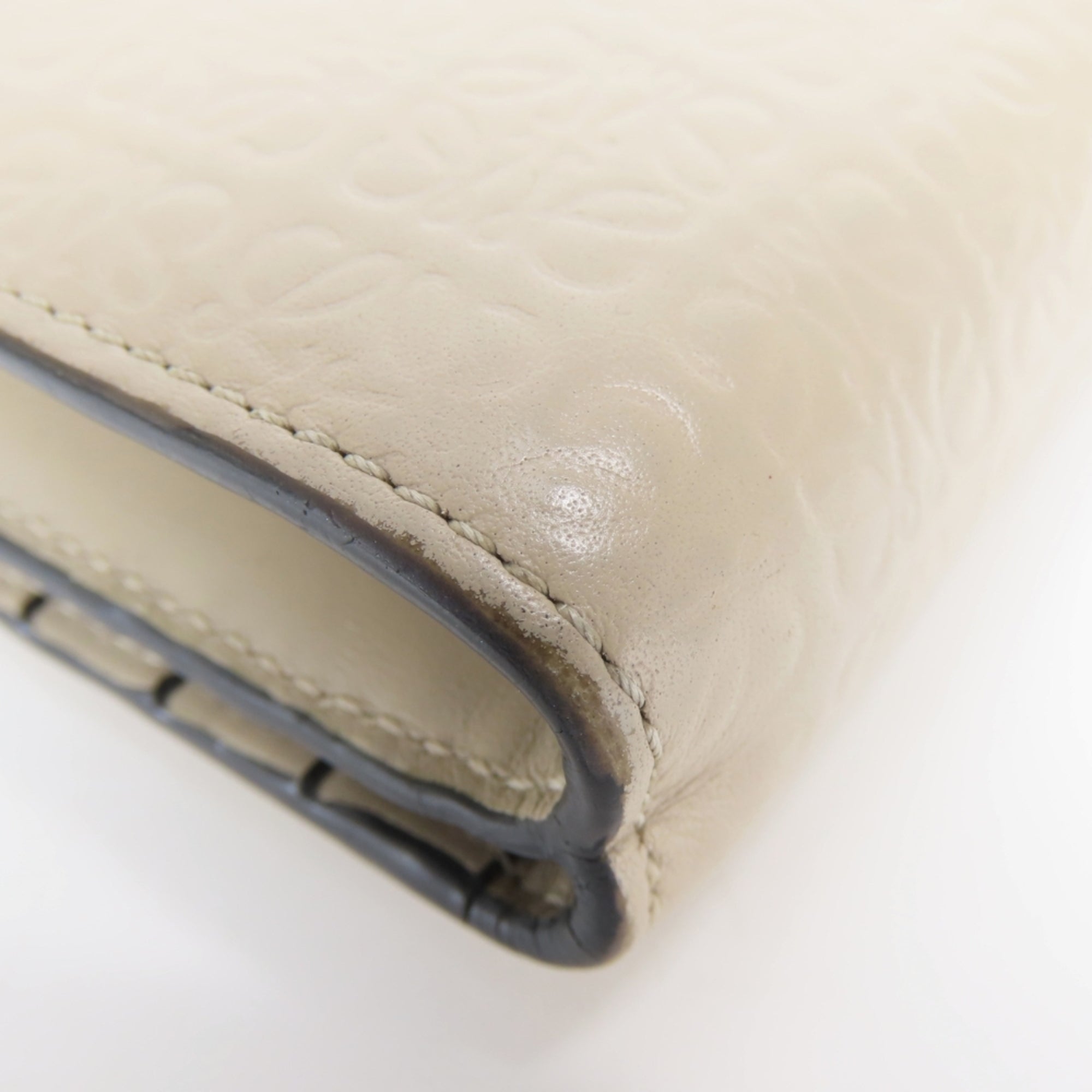 Loewe Grayish Leather Wallet (Bi-Fold) (Pre-Owned)