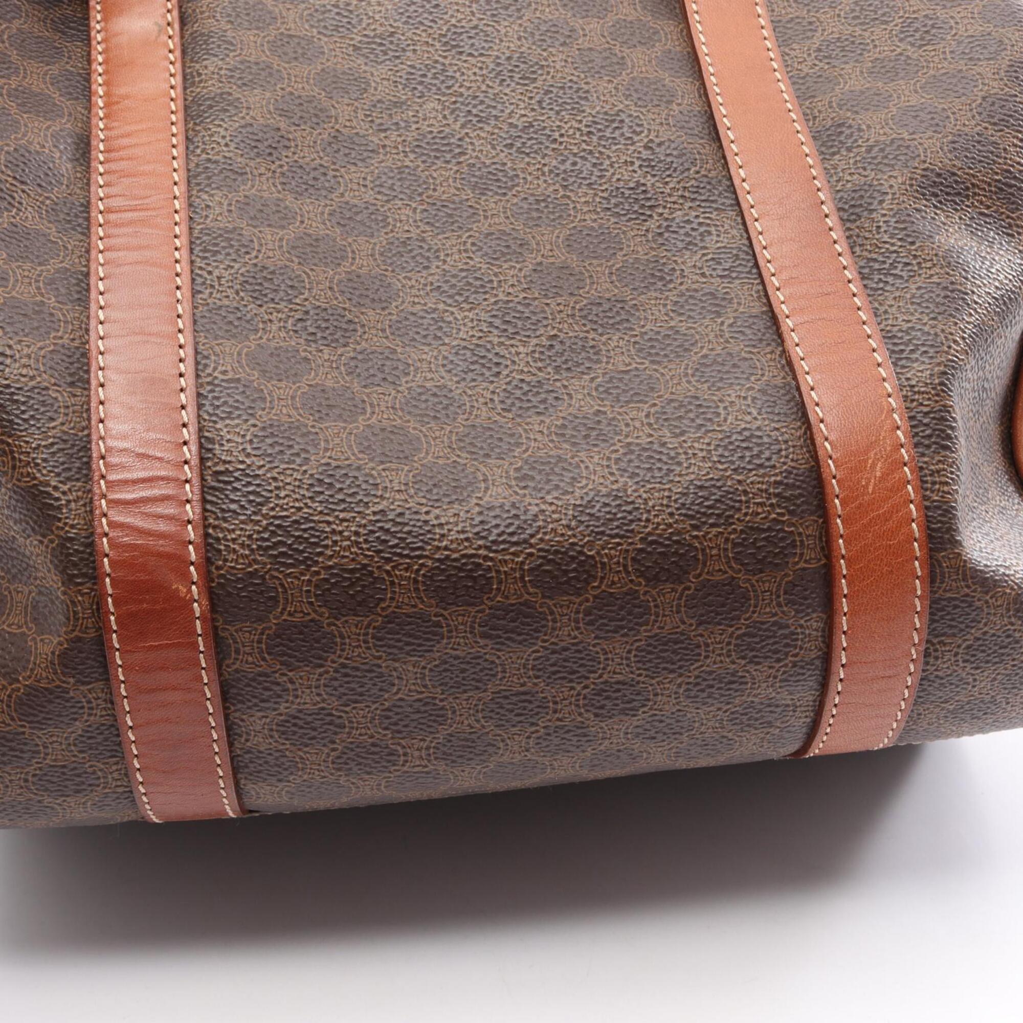 Celine Brown Coated Canvas Leather Handbag (Pre-Owned)