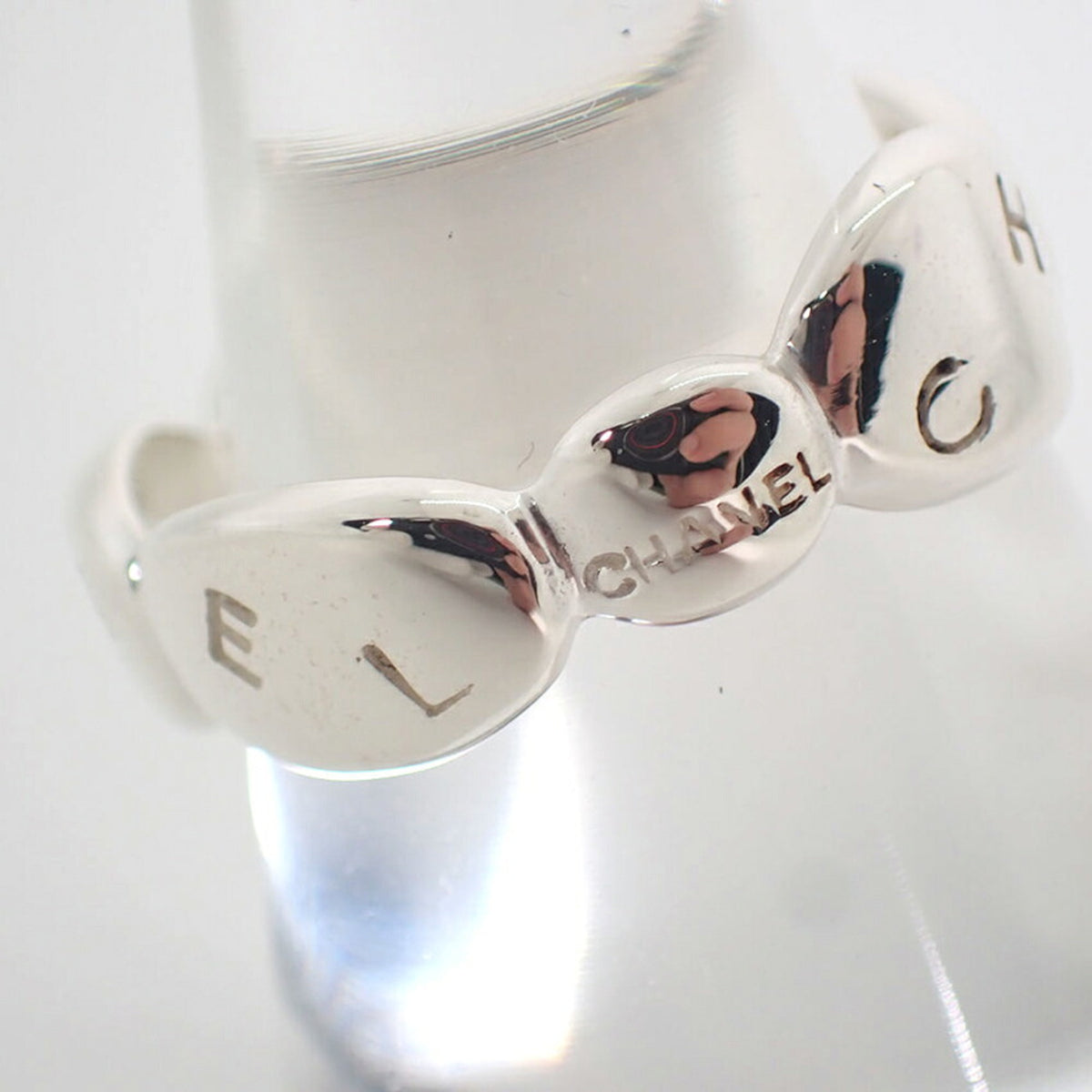 Chanel Sterling Silver 925 Band Ring (Pre-Owned)