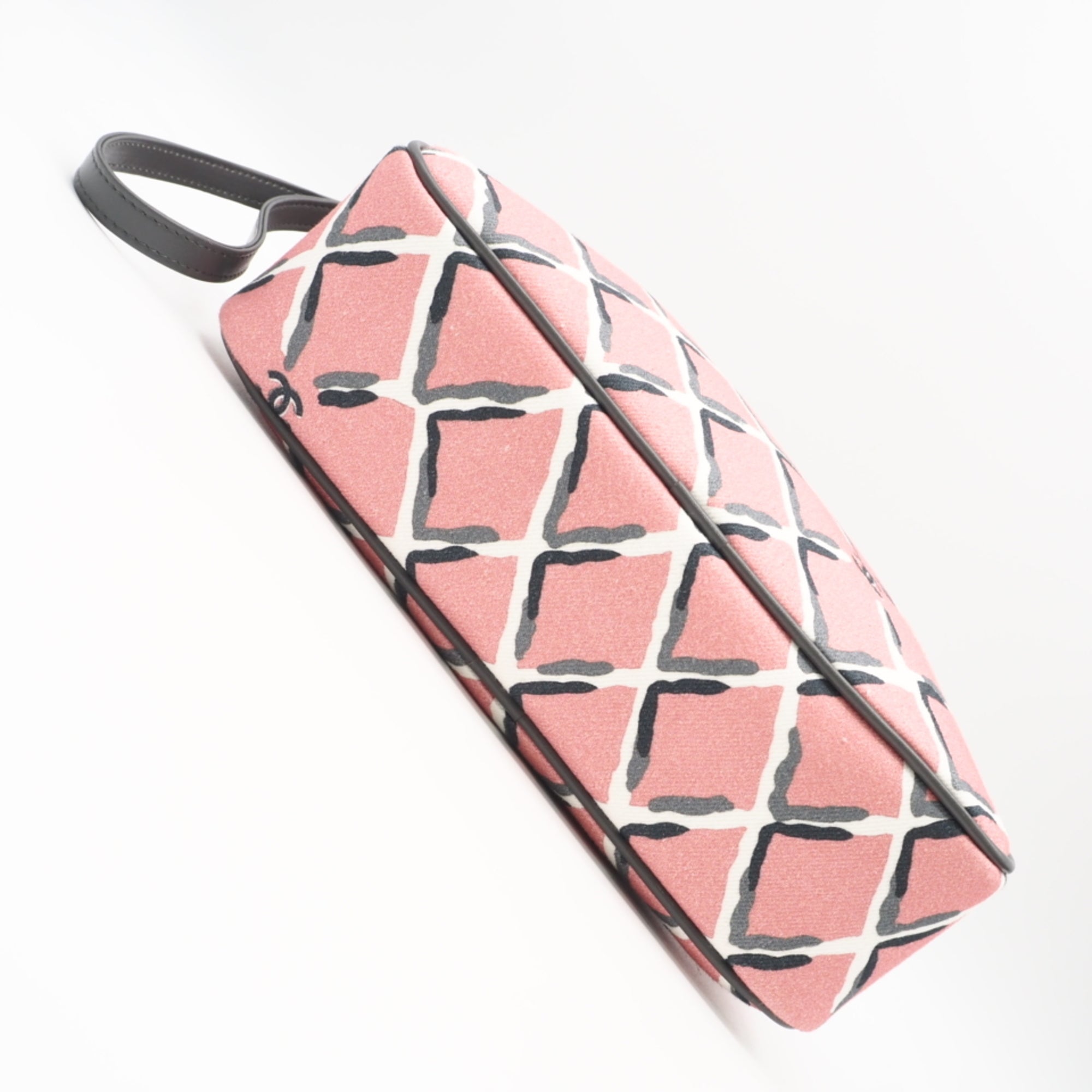 Chanel Multi-Color Pink Canvas Pouch (Pre-Owned)