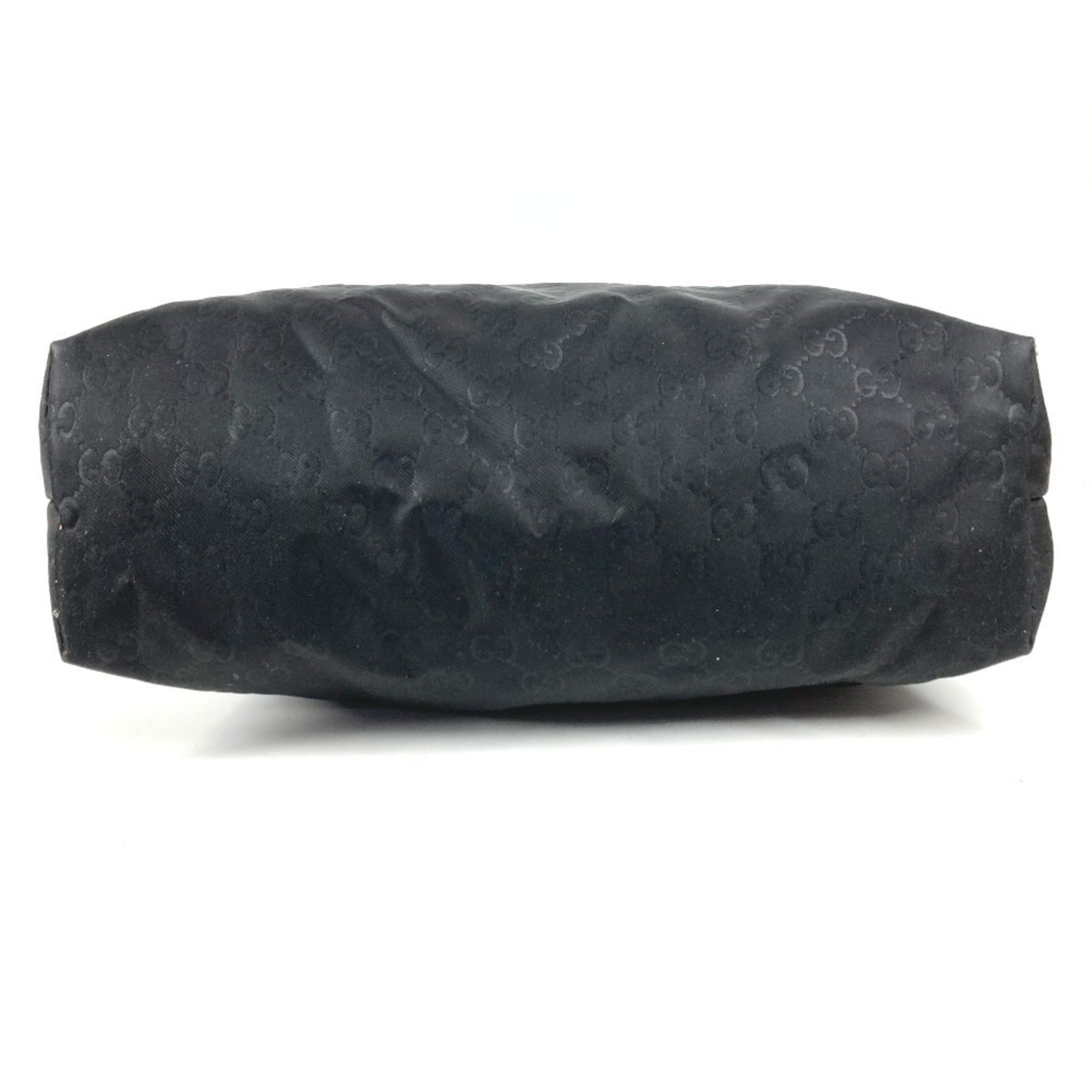 Gucci Black Leather Nylon Shoulder Bag (Pre-Owned)