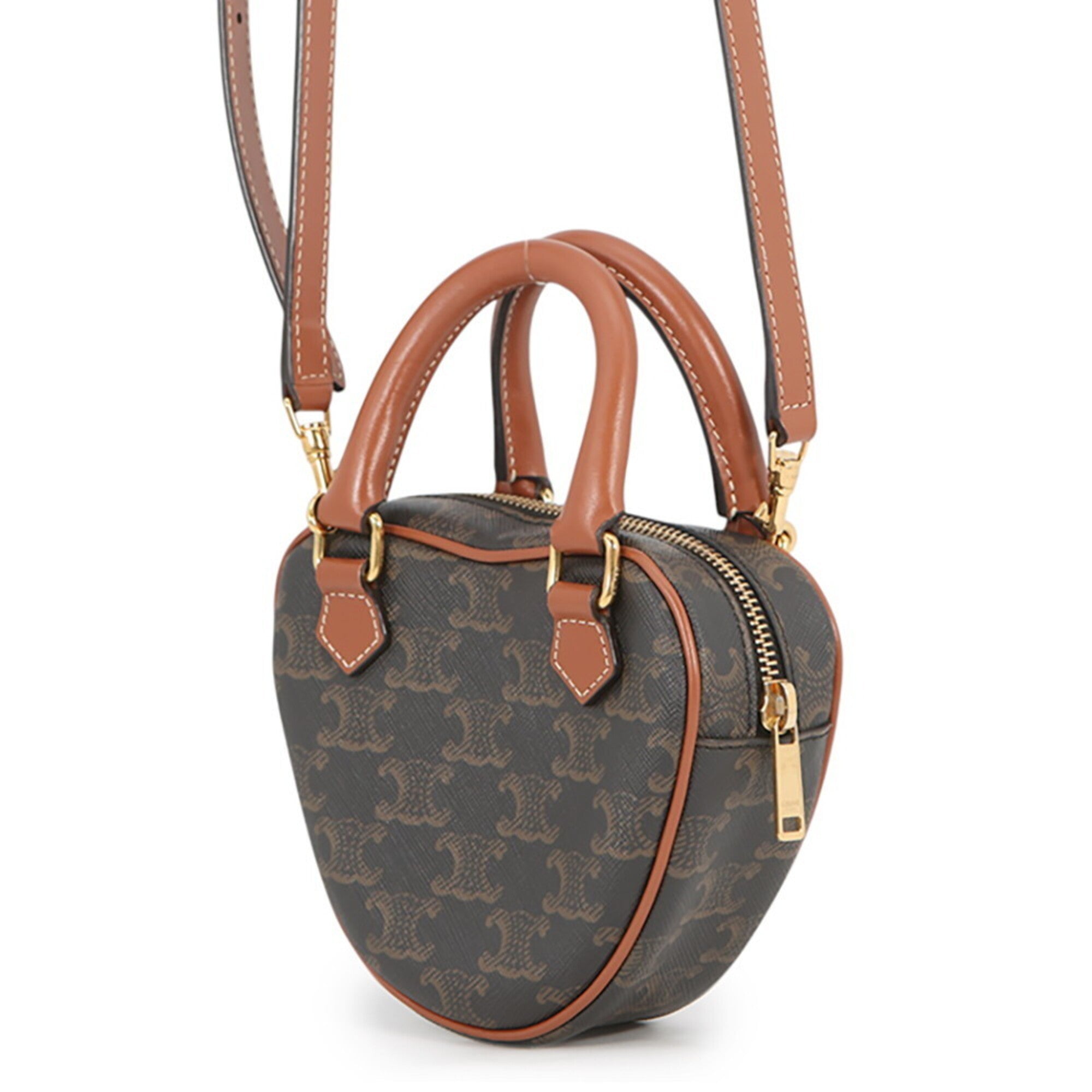 Celine Brown Pvc Leather Handbag Shoulder Bag (Pre-Owned)