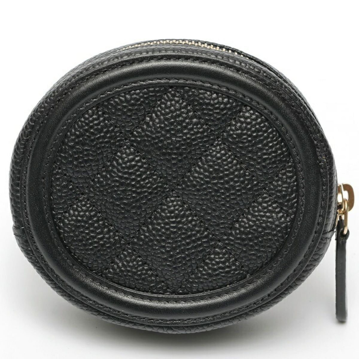 Chanel Black Grained Calfskin Coin Purse/Coin Case (Pre-Owned)