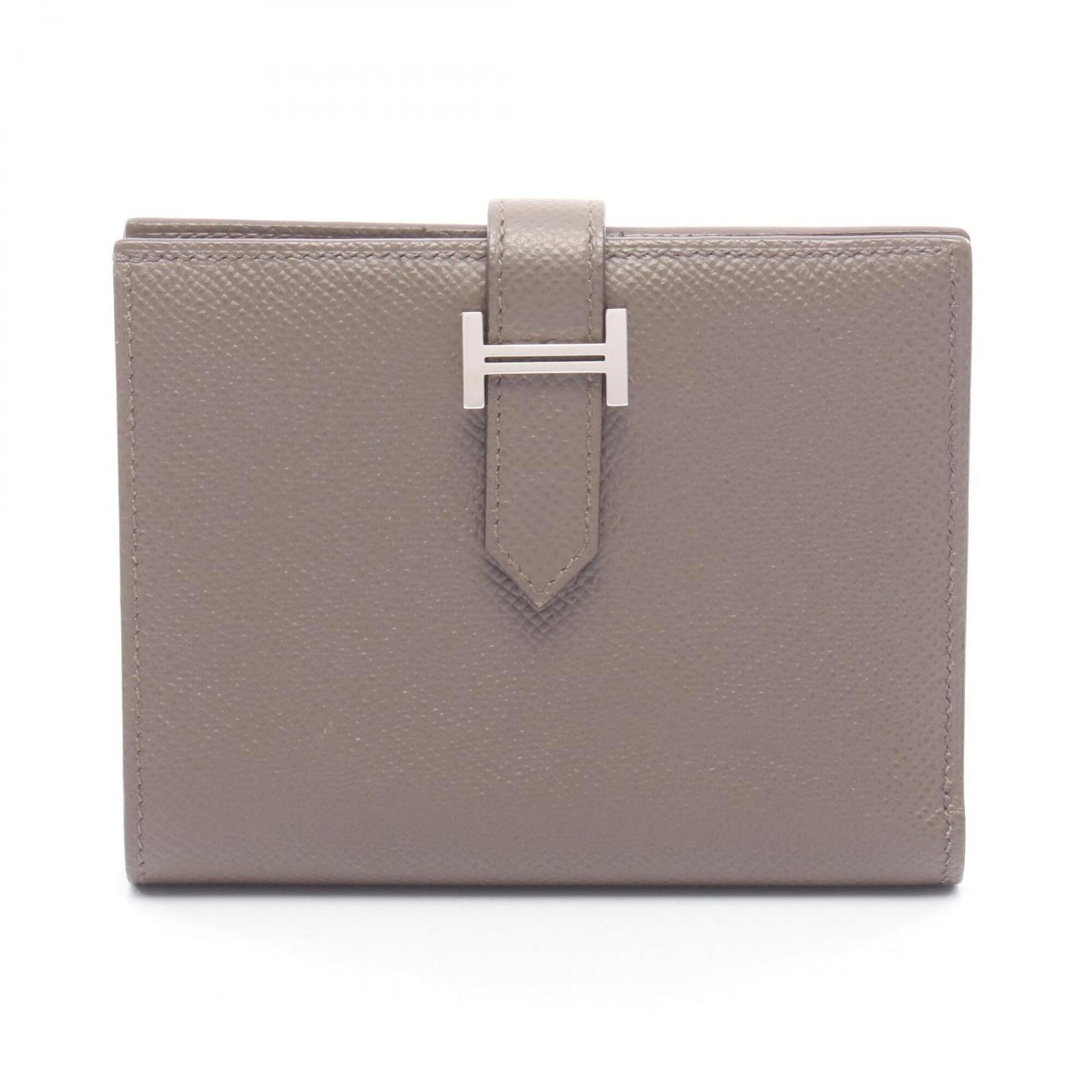 Hermes Beige Etain Leather Wallet (Bi-Fold) (Pre-Owned)