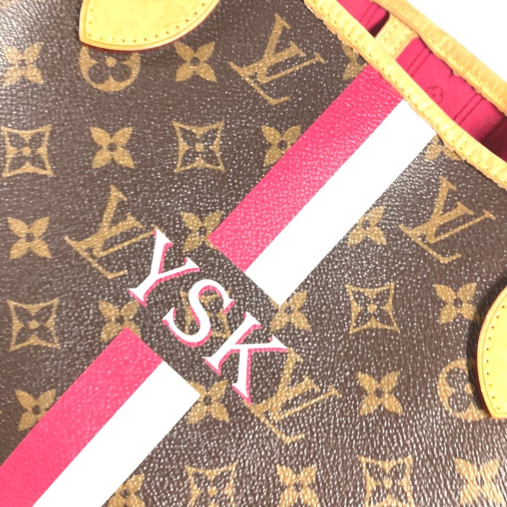 Louis Vuitton Brown Monogram Pink Pivoine Monogram Shoulder Bag Tote Bag (Pre-Owned)