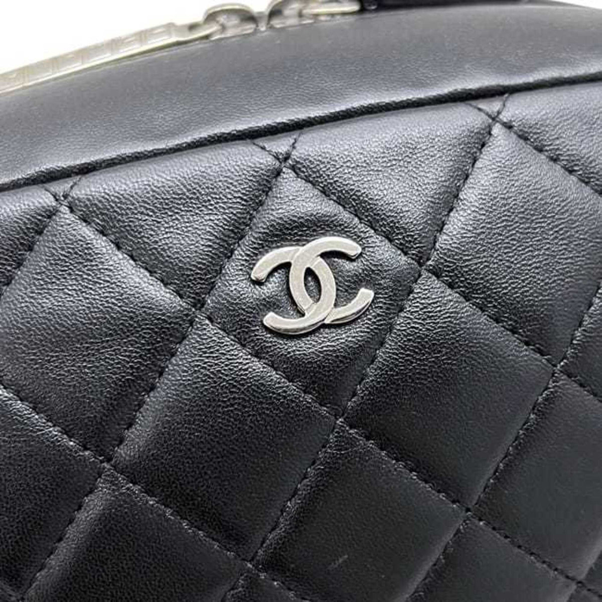 Chanel 2.55 Black Leather Pouch (Pre-Owned)