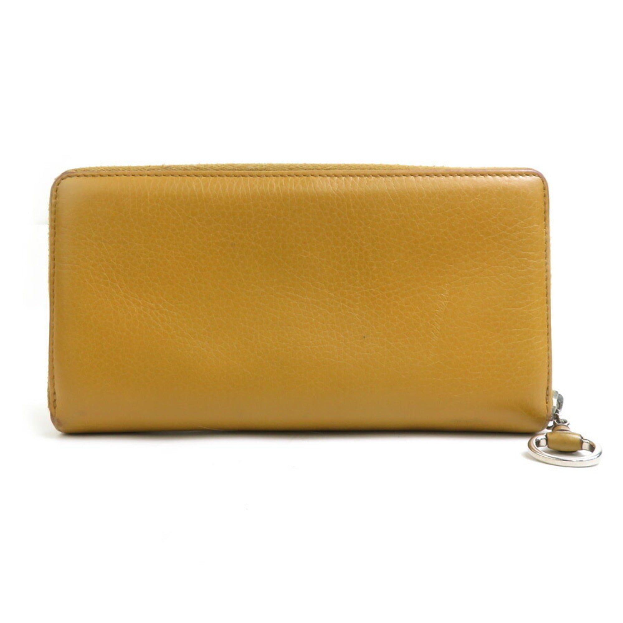 Gucci Beige Brown Leather Long Wallet (Bi-Fold) (Pre-Owned)