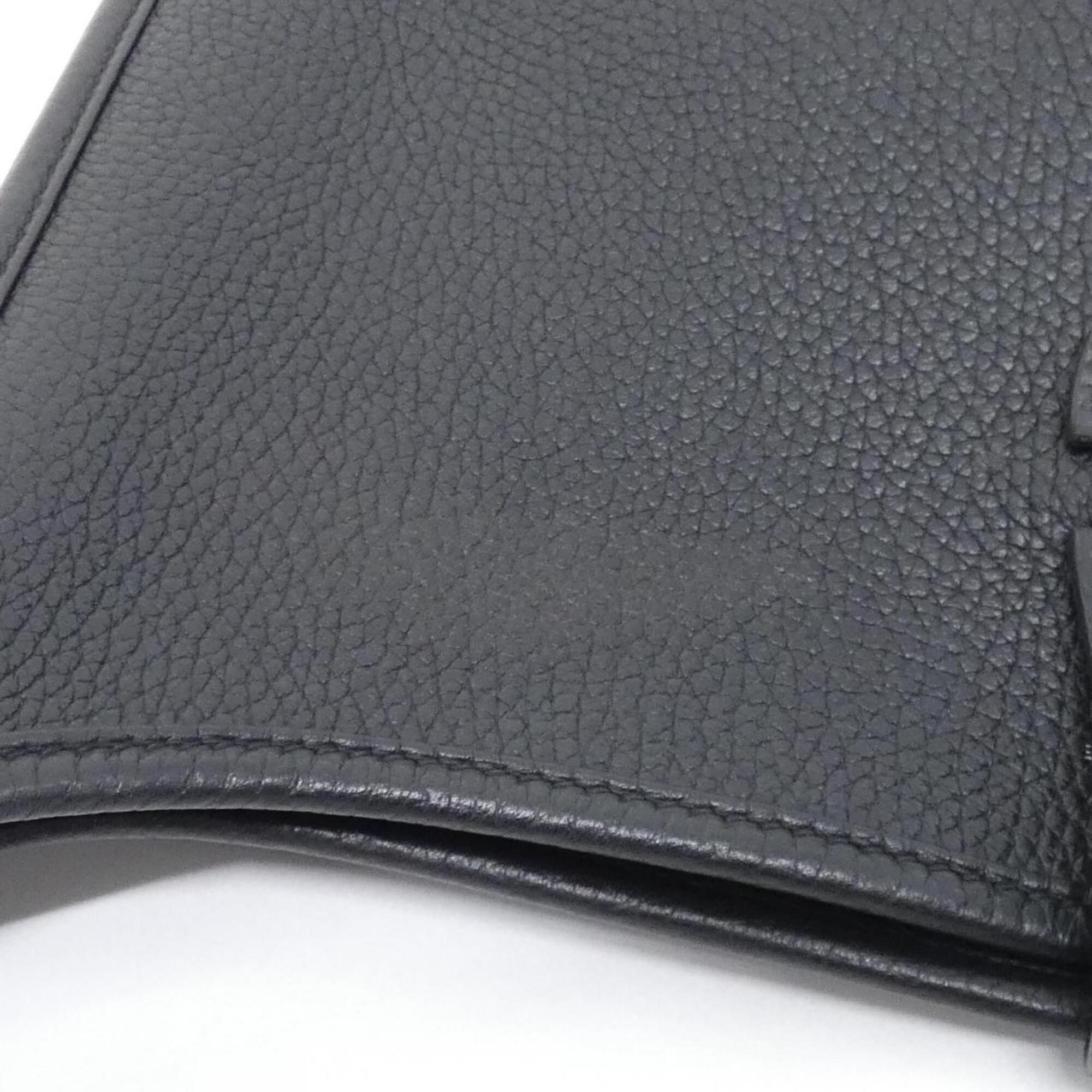 Hermes Black Taurillon Clemence Leather Shoulder Bag (Pre-Owned)