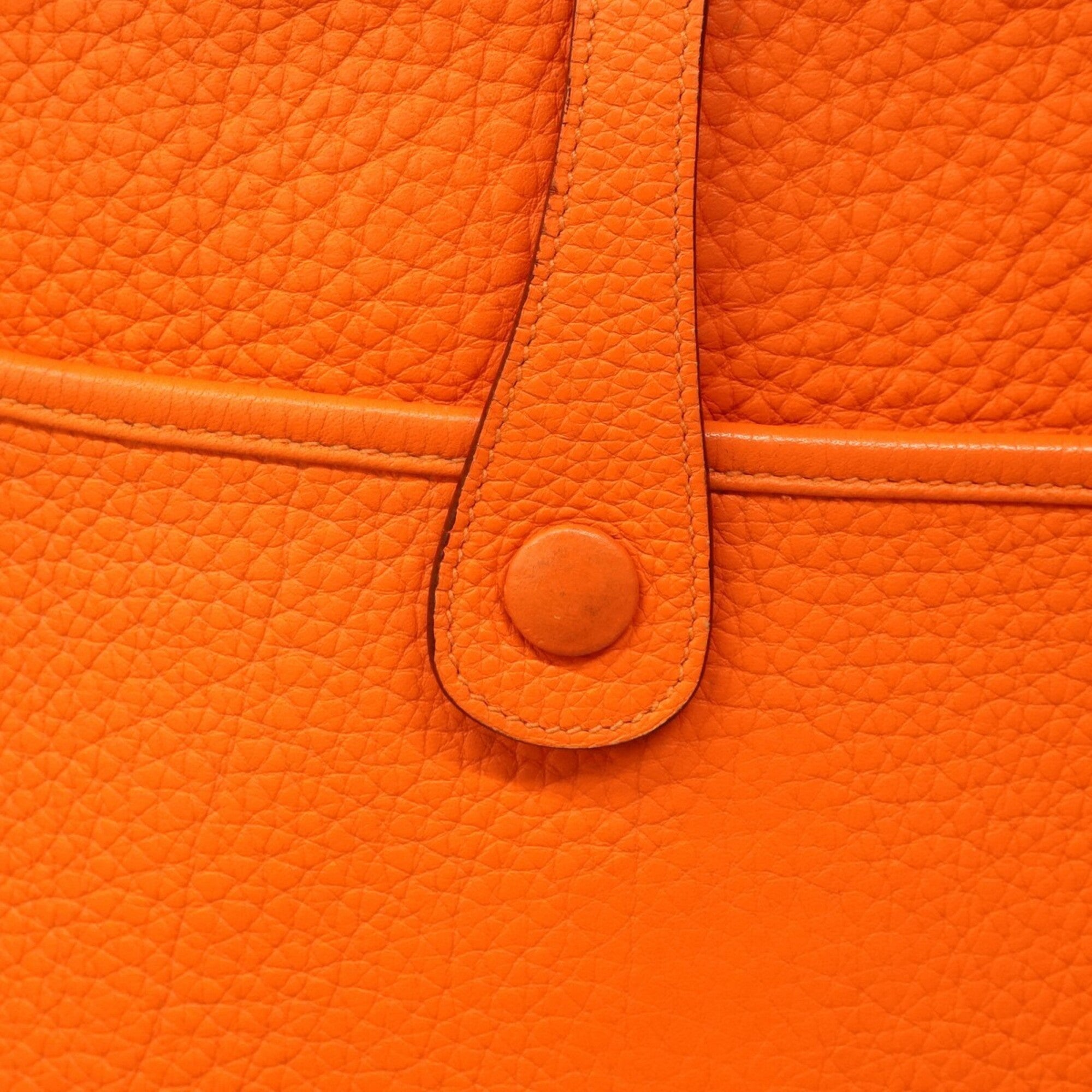 Hermes Orange Taurillon Clemence Leather Shoulder Bag (Pre-Owned)