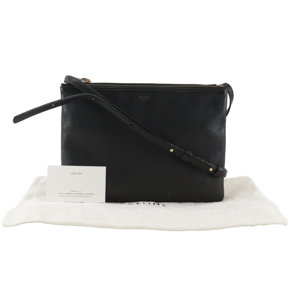 Celine Black Leather Shoulder Bag (Pre-Owned)