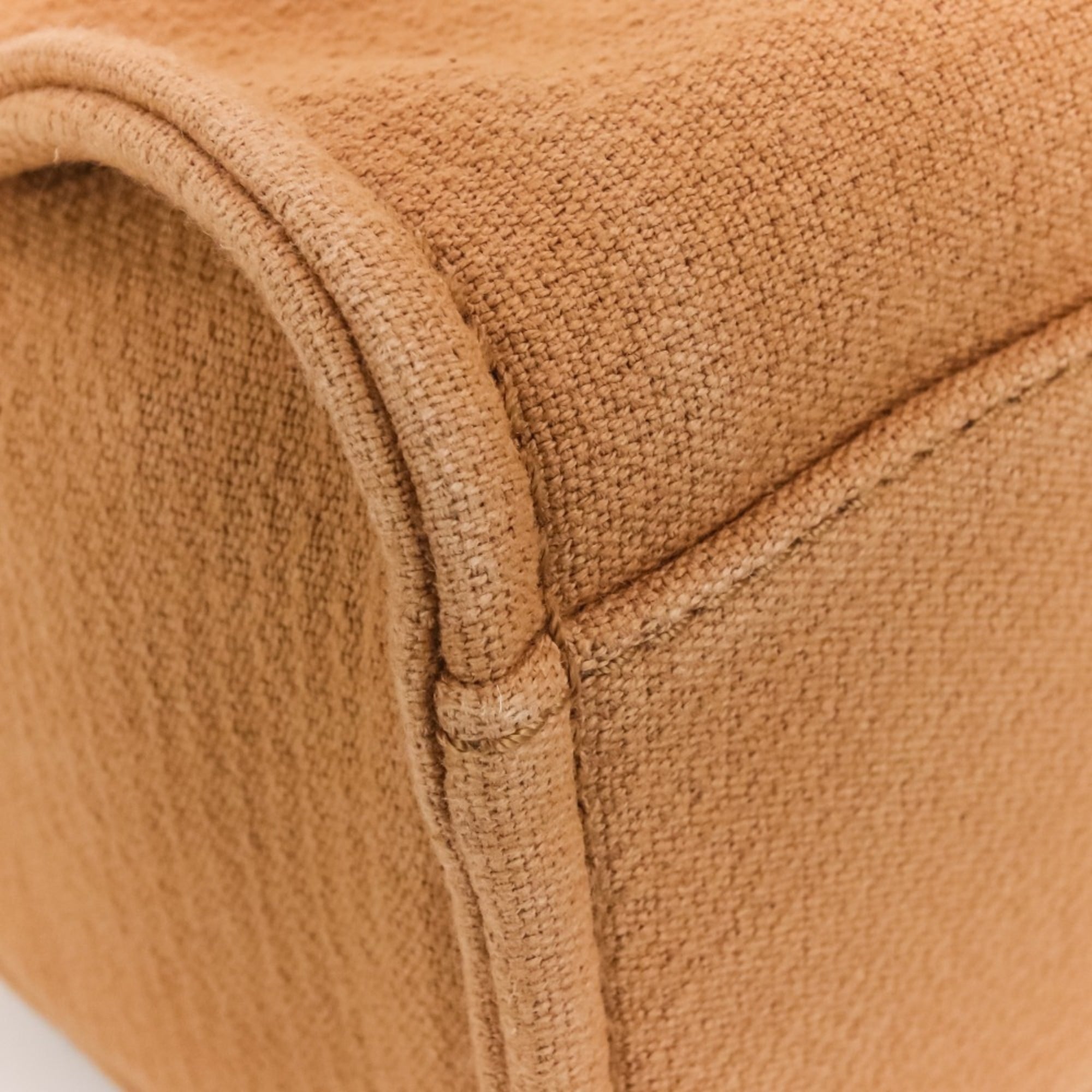 Chanel Pink Beige Fabric Handbag Pouch Shoulder Bag Tote Bag (Pre-Owned)