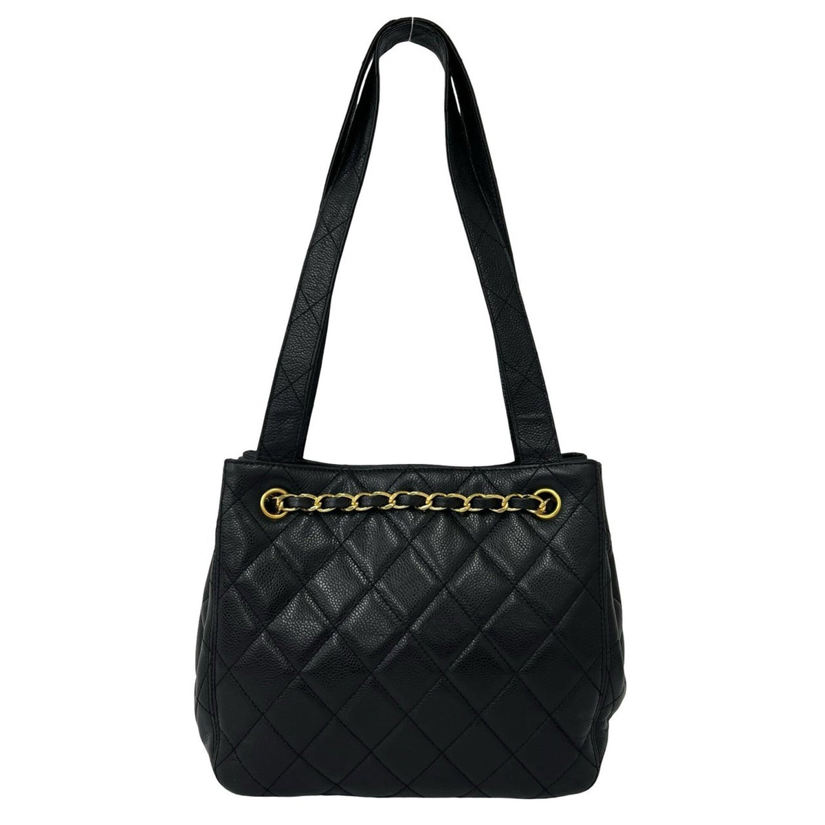 Chanel Black Grained Calfskin Shoulder Bag (Pre-Owned)