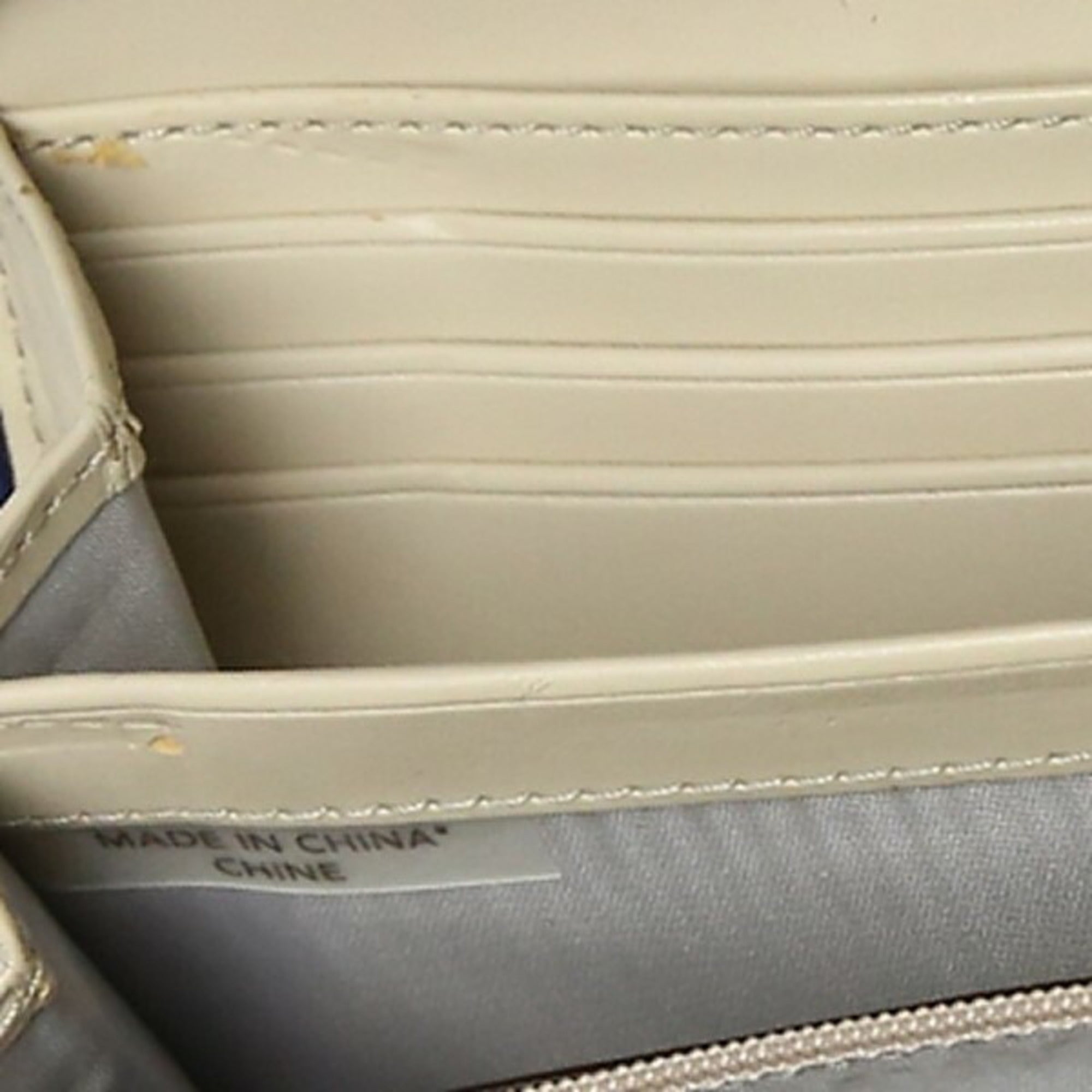 Coach Beige Light Blue Pvc Long Wallet (Bi-Fold) (Pre-Owned)