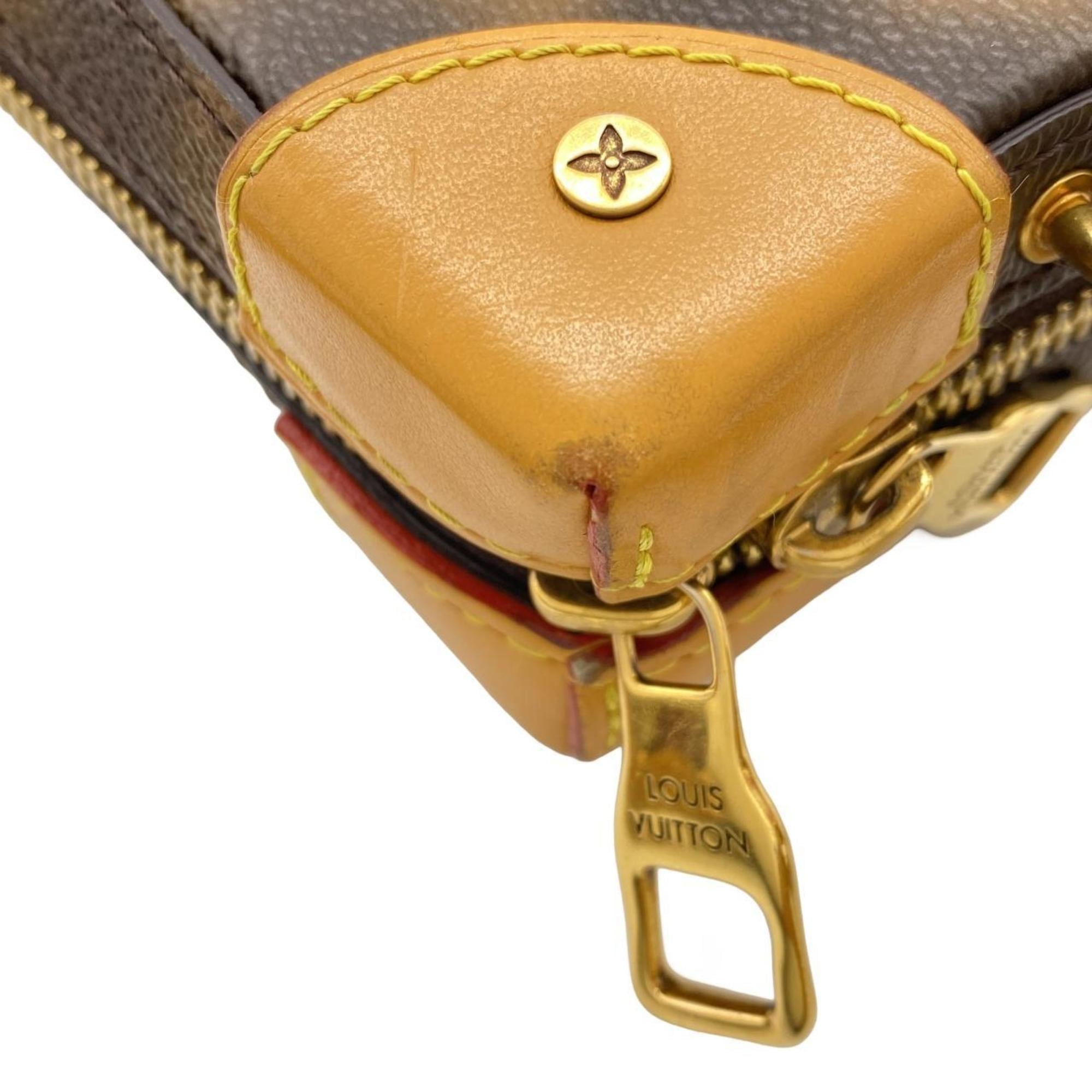 Louis Vuitton Marron Coated Canvas Shoulder Bag (Pre-Owned)