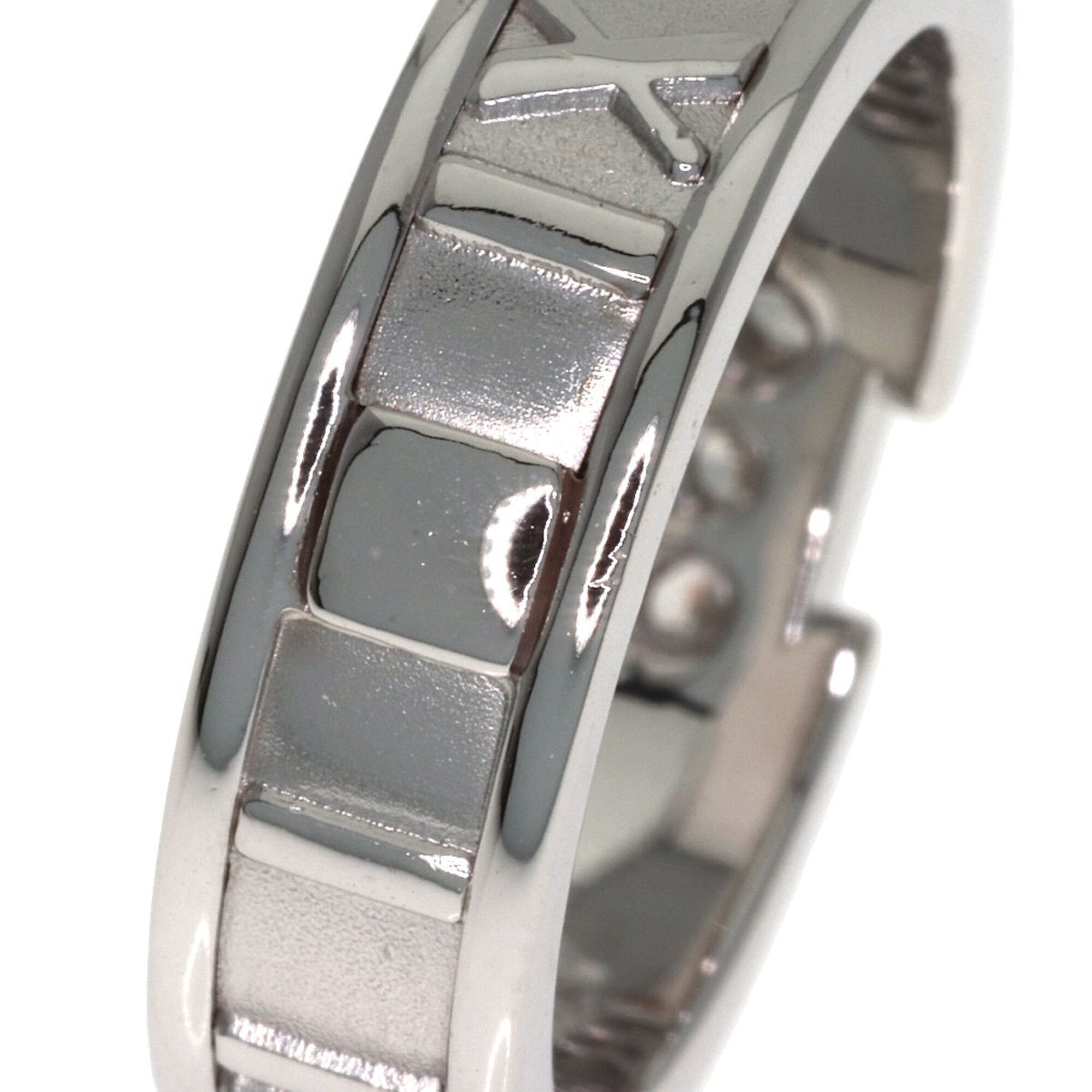 Tiffany Atlas White Gold (18K) Band Ring (Pre-Owned)