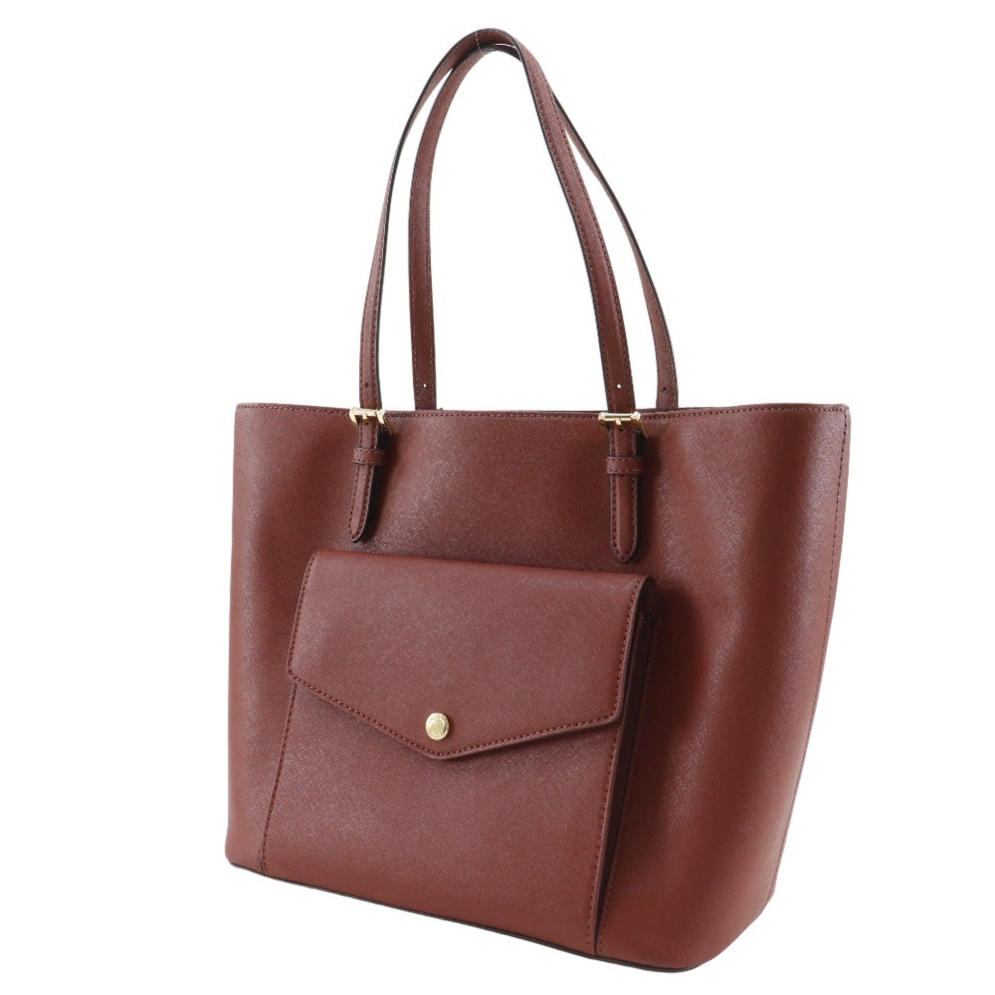 Michael Kors Red Color Leather Tote Bag (Pre-Owned)