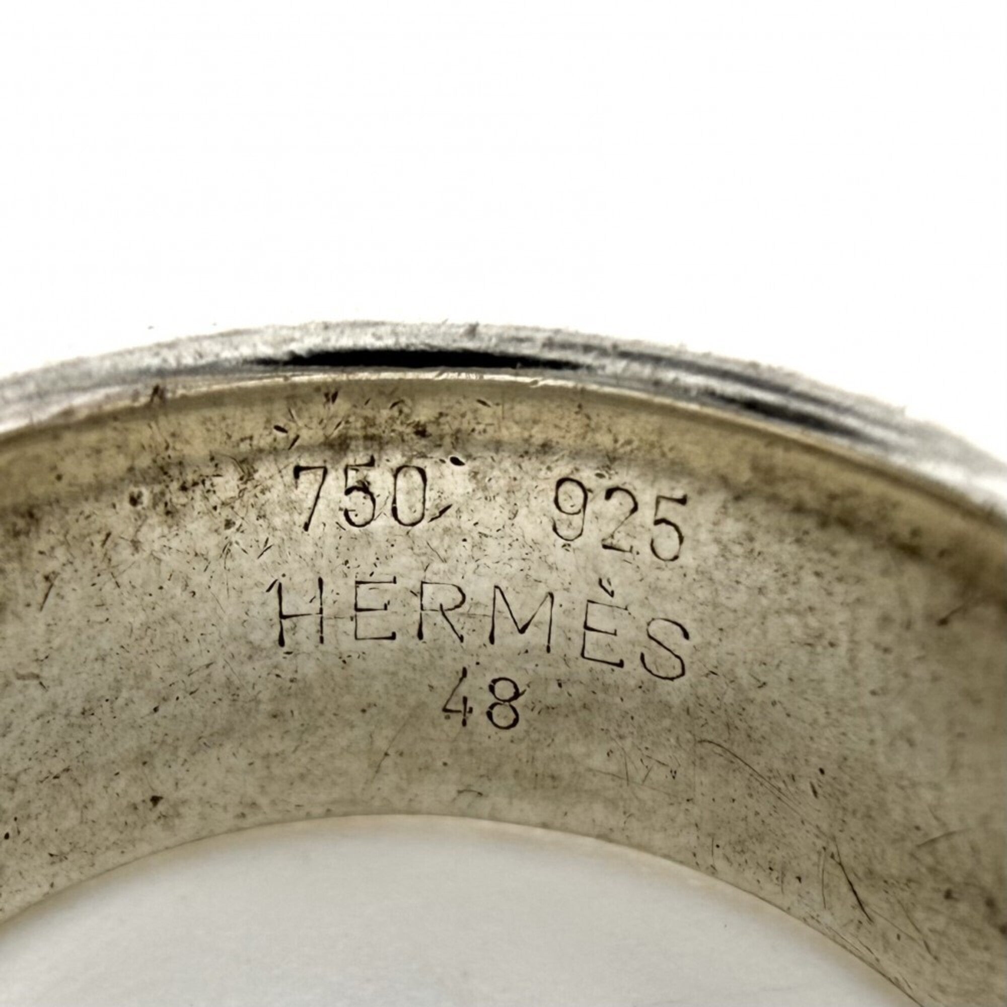 Hermes Yellow Gold (18K) Silver 925 Band Ring (Pre-Owned)