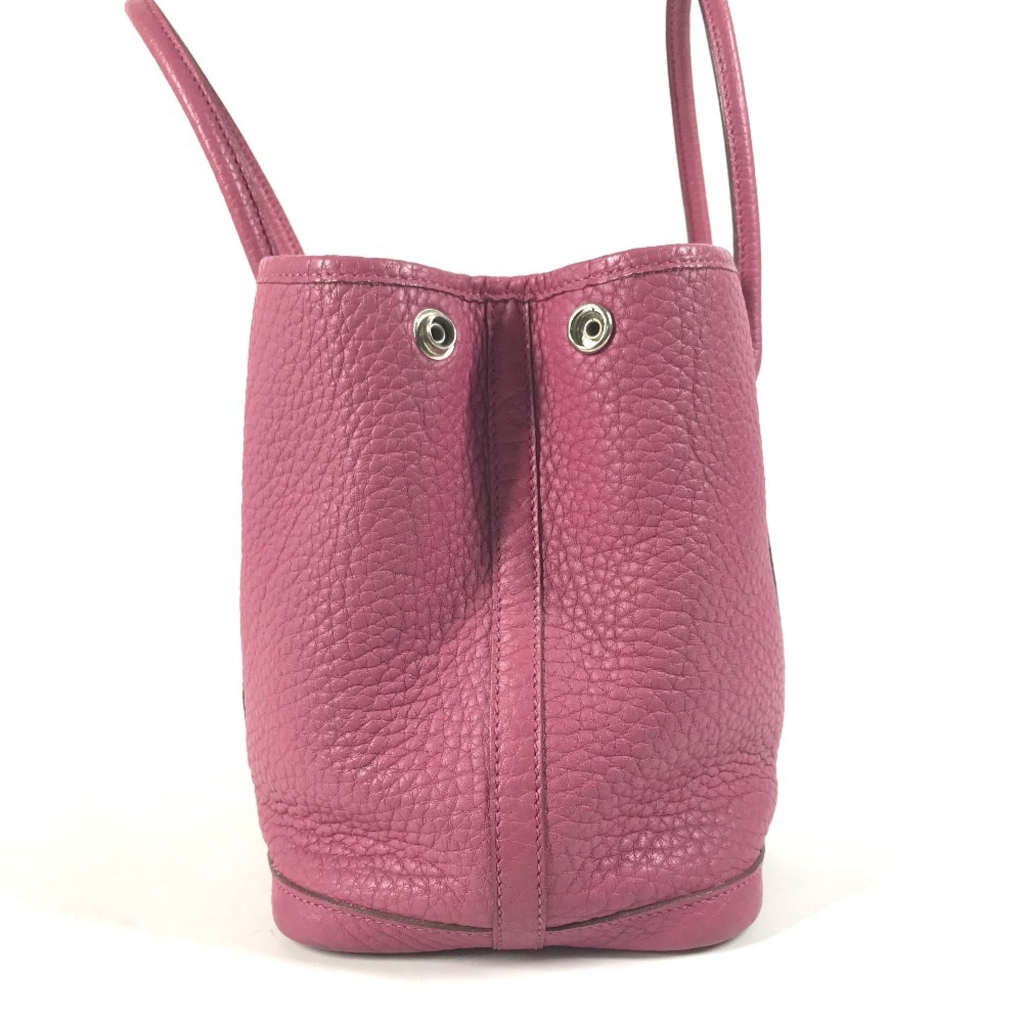 Hermes Garden Purple Tosca Negonda Leather Handbag Tote Bag (Pre-Owned)