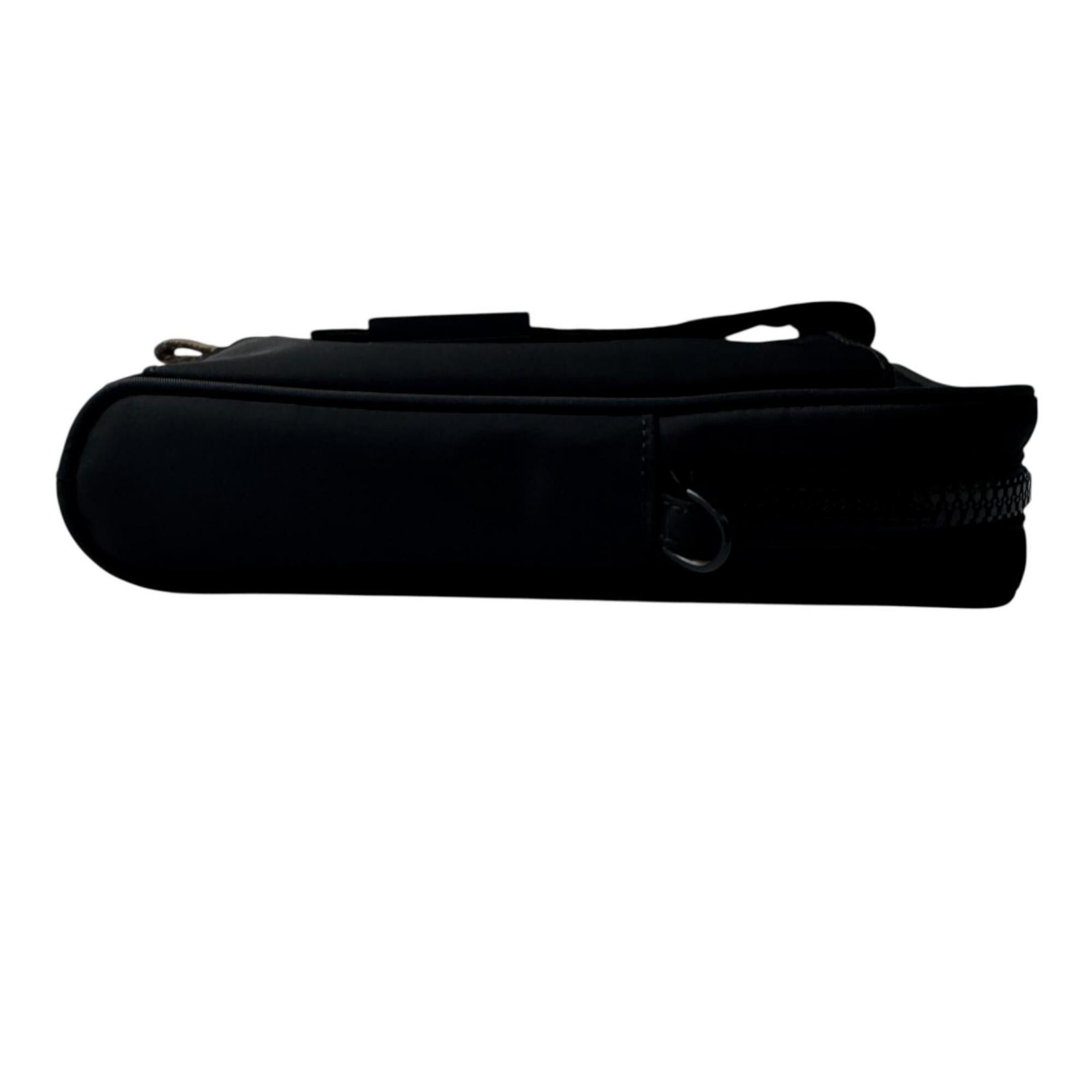 Fendi Black Nylon Leather Pouch Shoulder Bag (Pre-Owned)