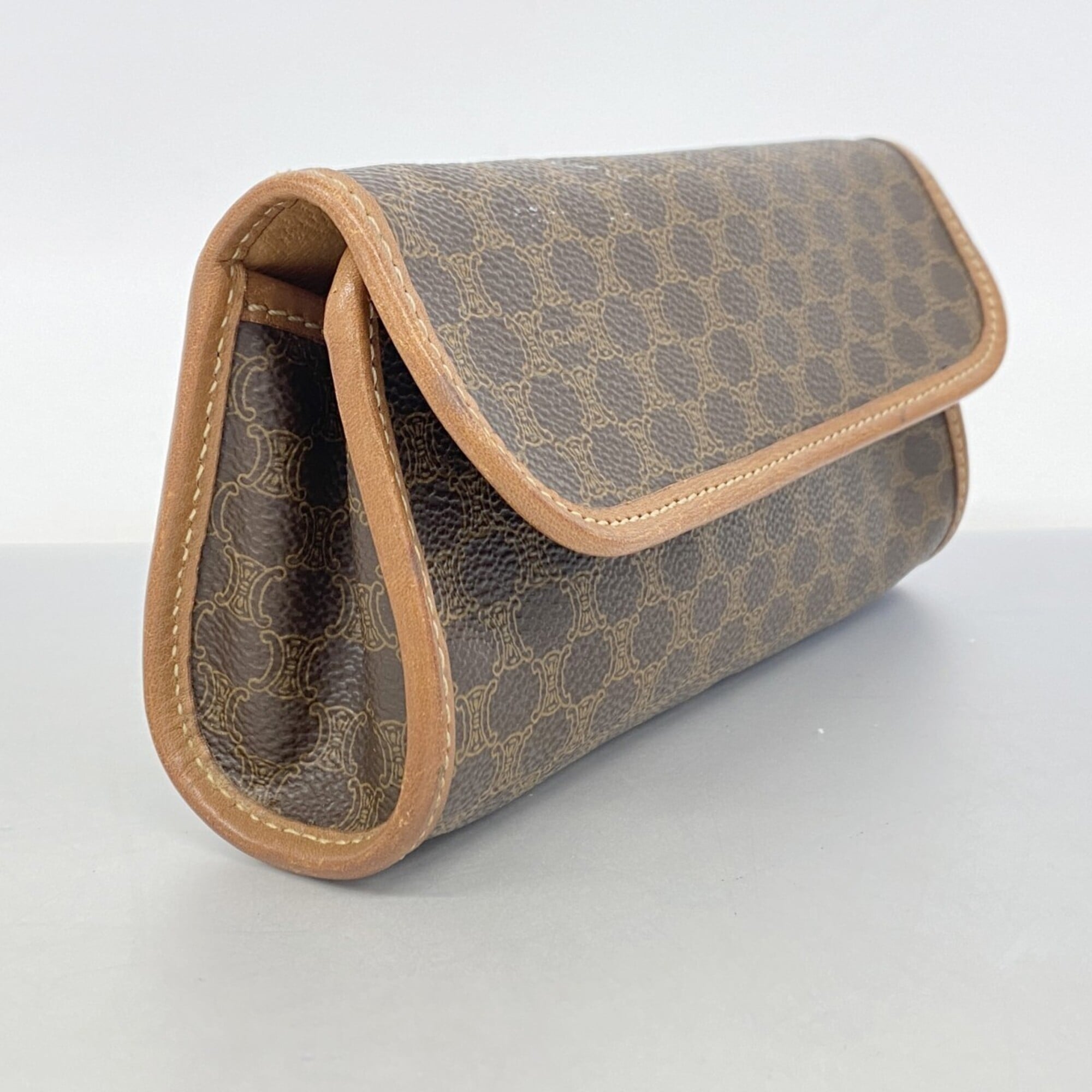 Celine Brown Pvc Pouch (Pre-Owned)