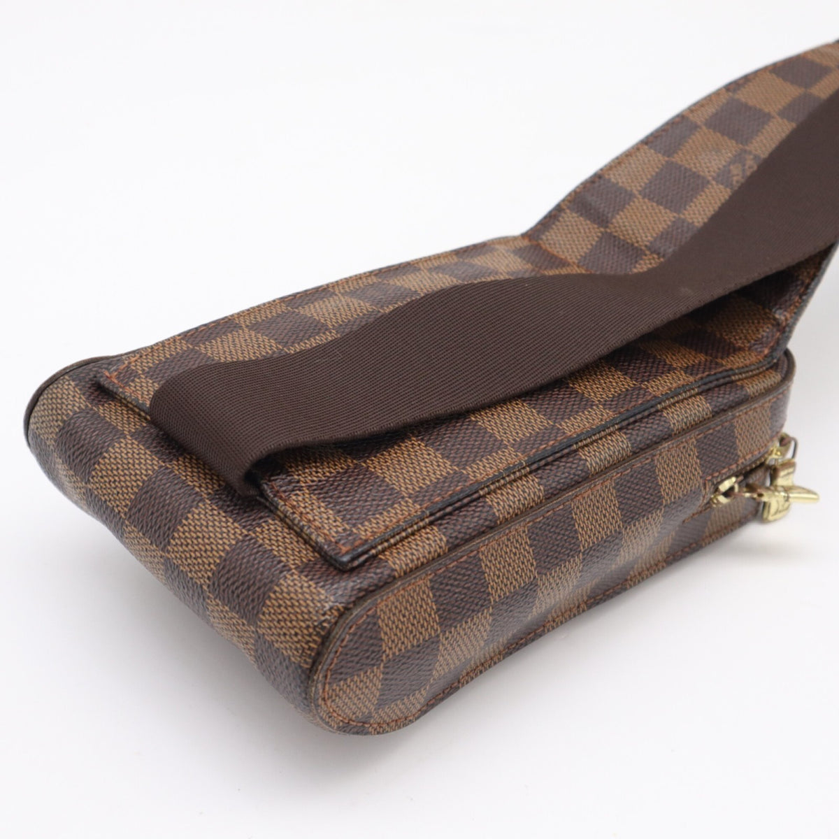 Louis Vuitton Beige Brown Damier Canvas Galle Coated Canvas Leather Shoulder Bag (Pre-Owned)