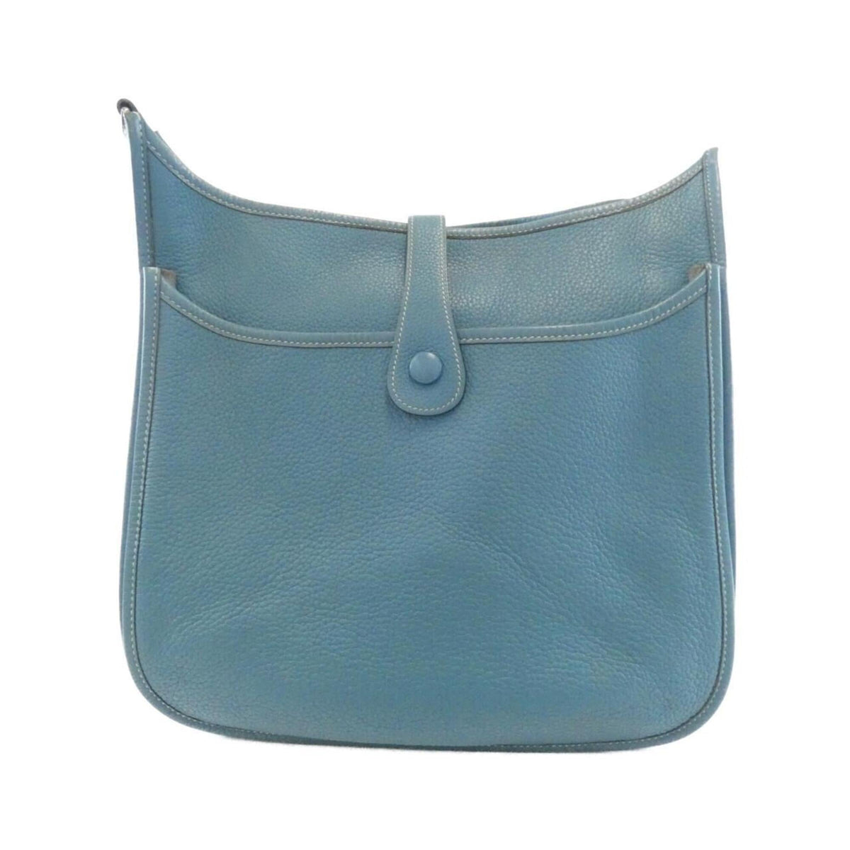 Hermes Blue Jean Taurillon Clemence Leather Shoulder Bag (Pre-Owned)