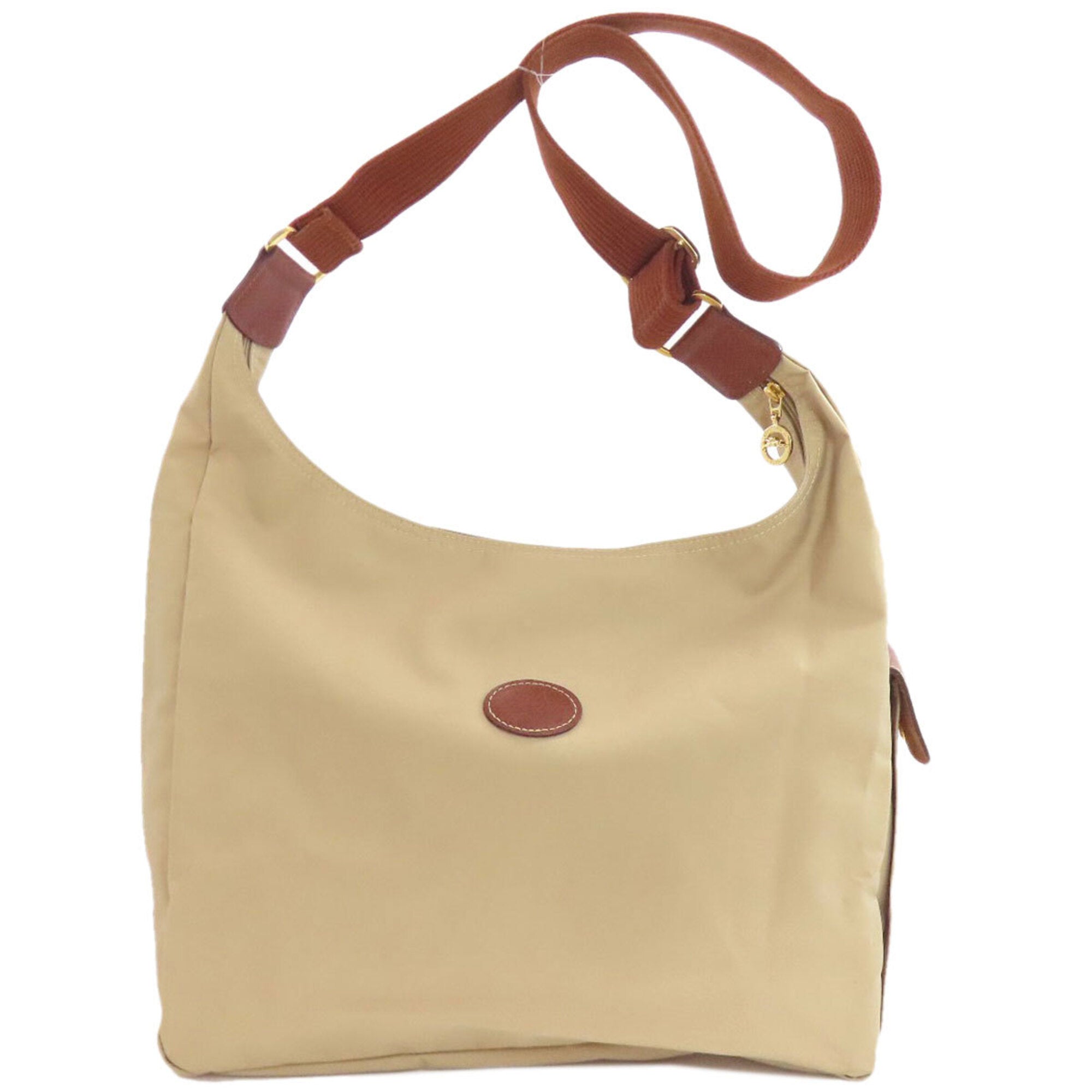 Longchamp Beige Nylon Shoulder Bag (Pre-Owned)