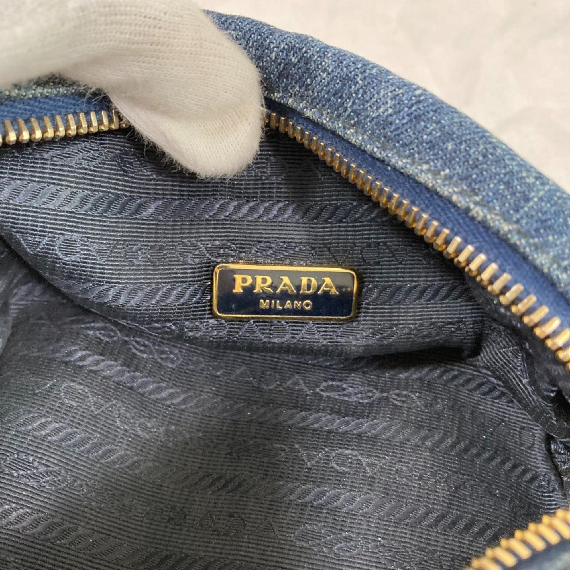 Prada Denim Pouch (Pre-Owned)