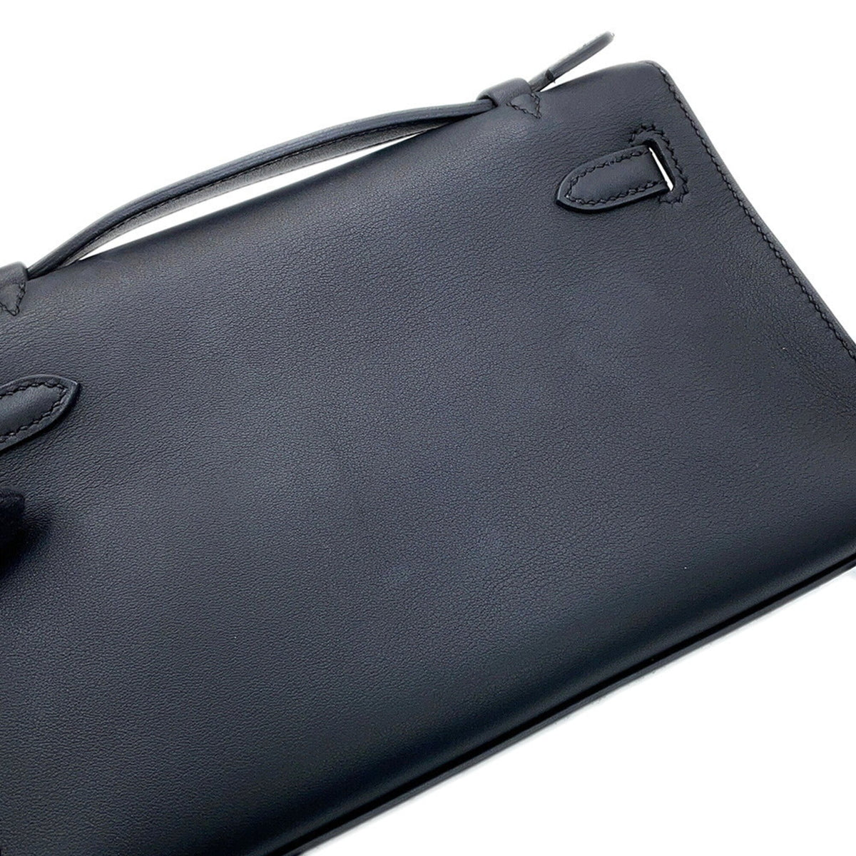 Hermes Black Swift Leather Handbag Pochette (Pre-Owned)