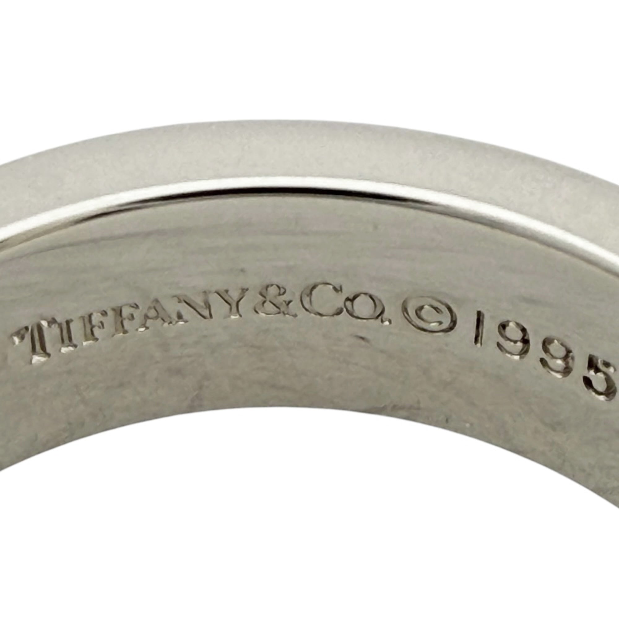 Tiffany Atlas Silver White Gold (18K) Band Ring (Pre-Owned)
