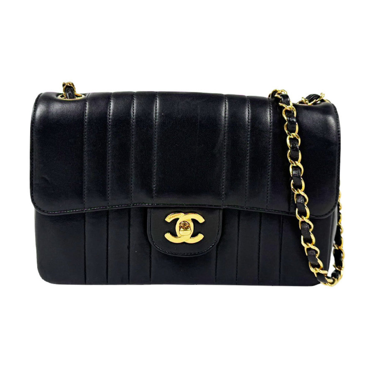 Chanel Black Leather Shoulder Bag (Pre-Owned)
