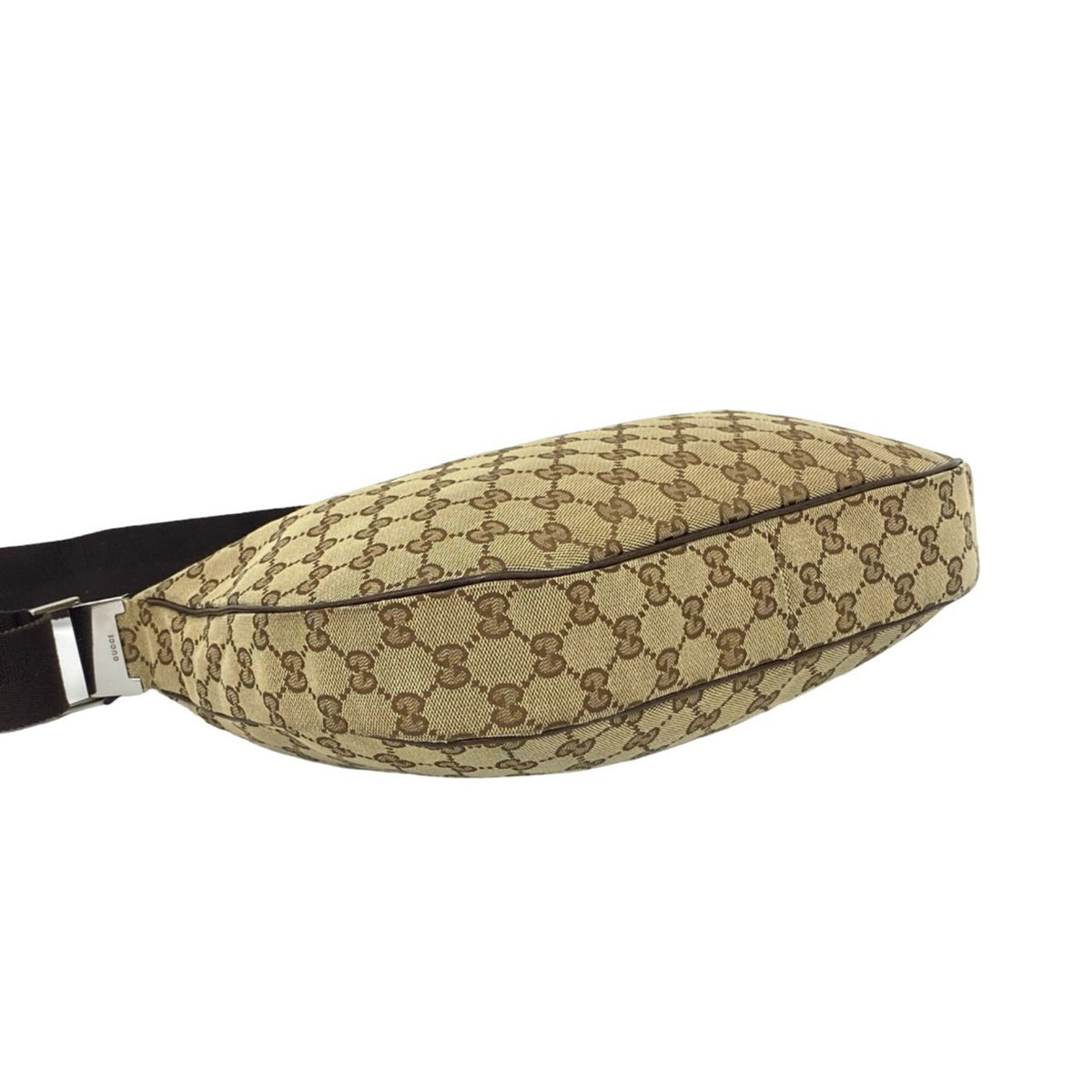 Gucci Brown Canvas Leather Pochette Shoulder Bag (Pre-Owned)