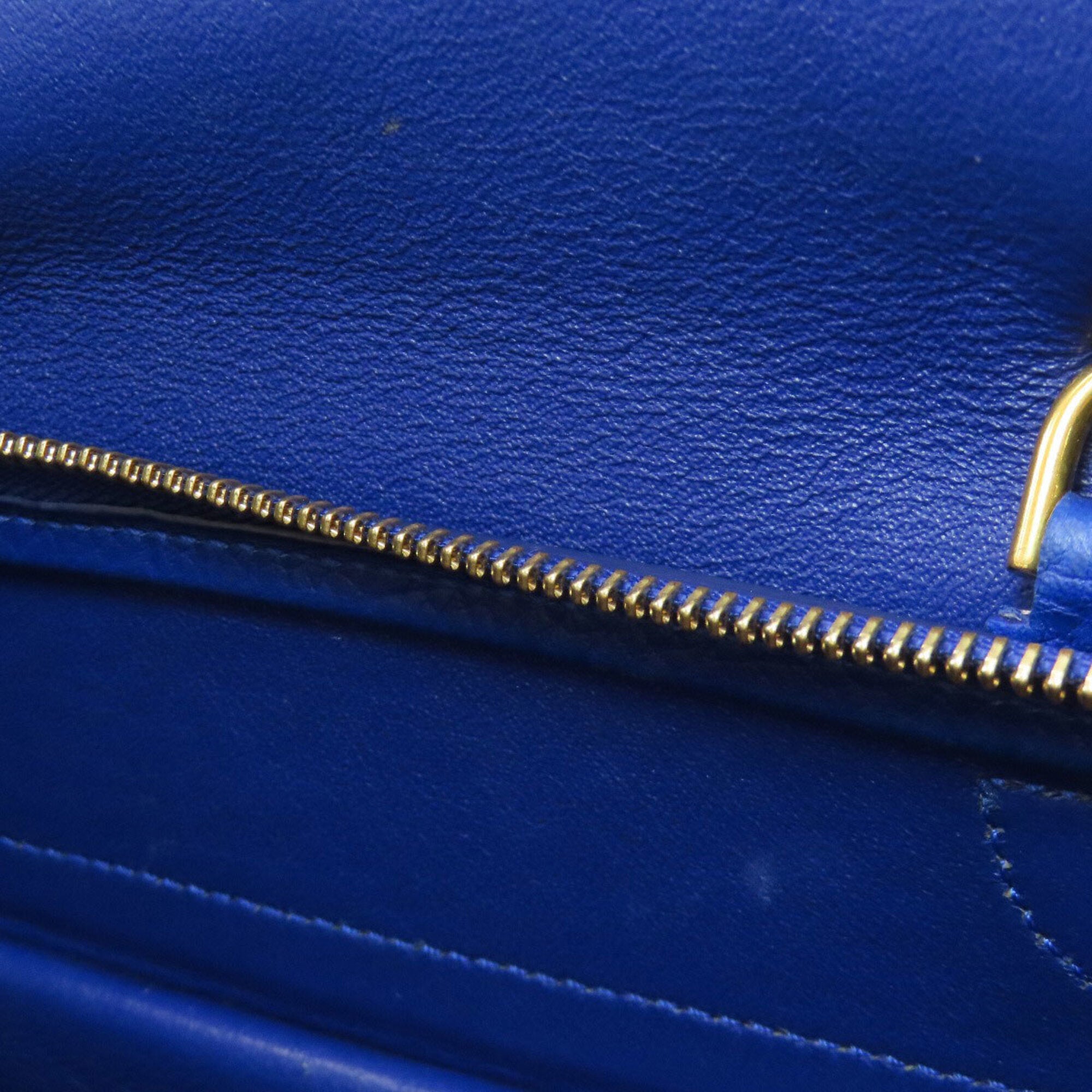 Celine Black Blue Brown Leather Handbag (Pre-Owned)