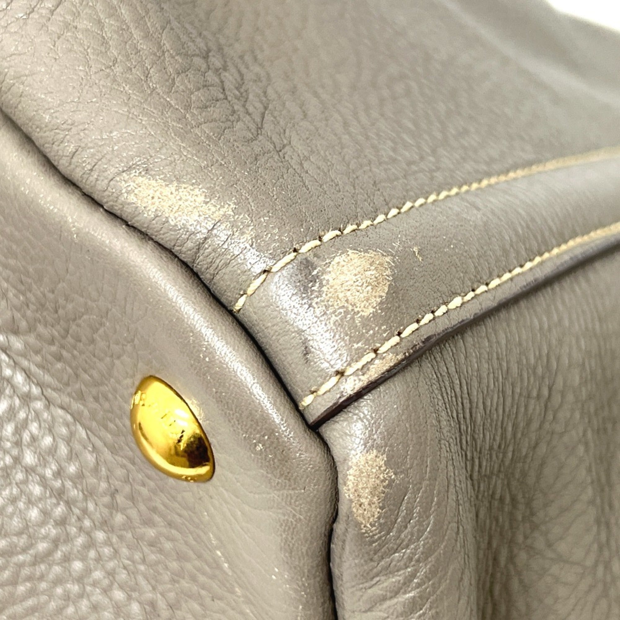 Prada Gray Canapa Handbag Tote Bag (Pre-Owned)