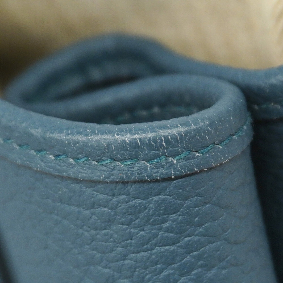 Hermes Blue Country Leather Tote Bag (Pre-Owned)