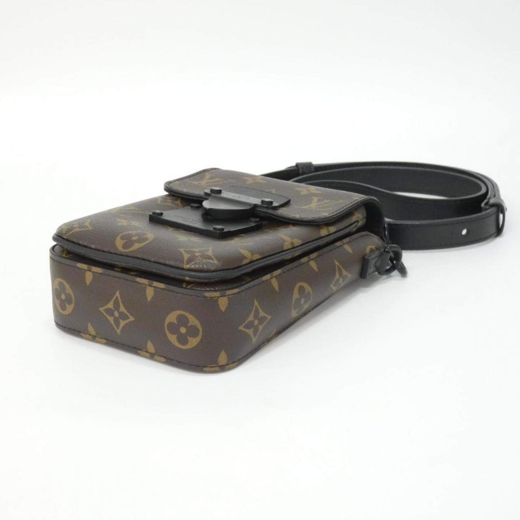 Louis Vuitton Black Marron Coated Canvas Shoulder Bag (Pre-Owned)