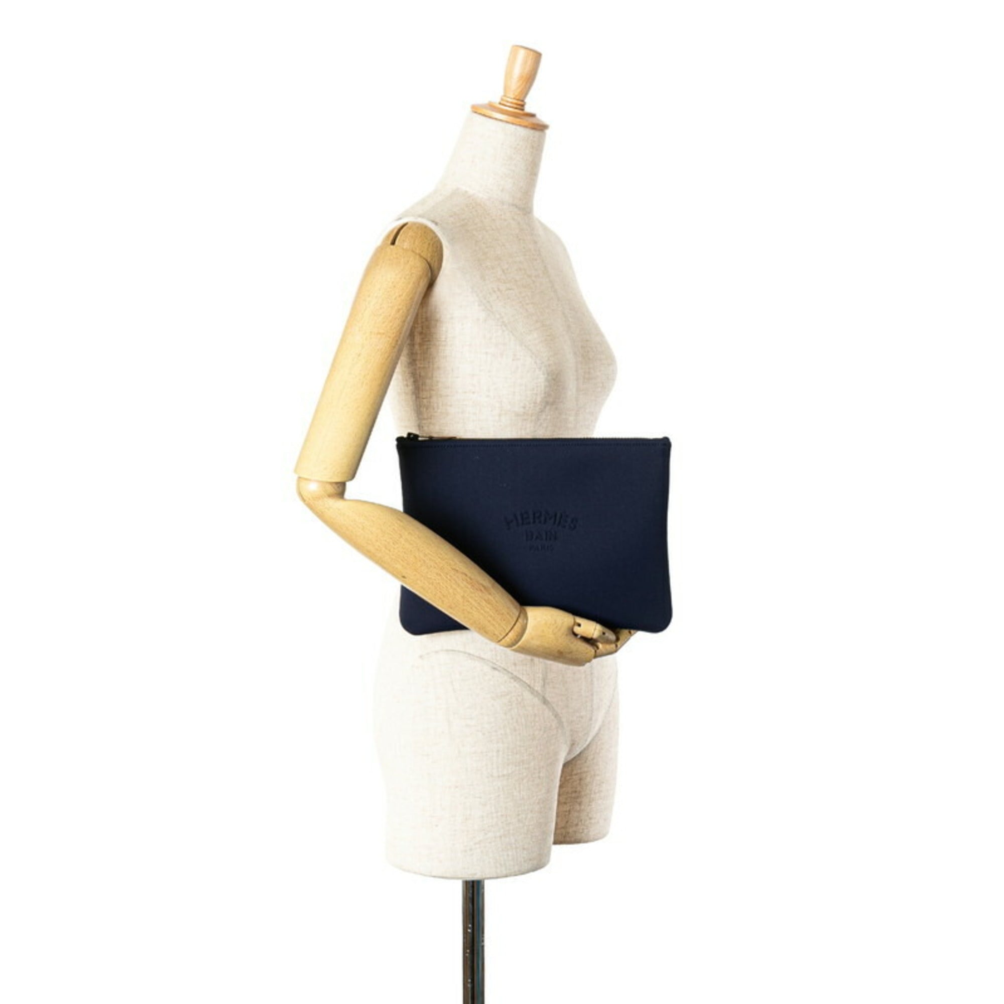 Hermes Navy Polyamide Pouch (Pre-Owned)
