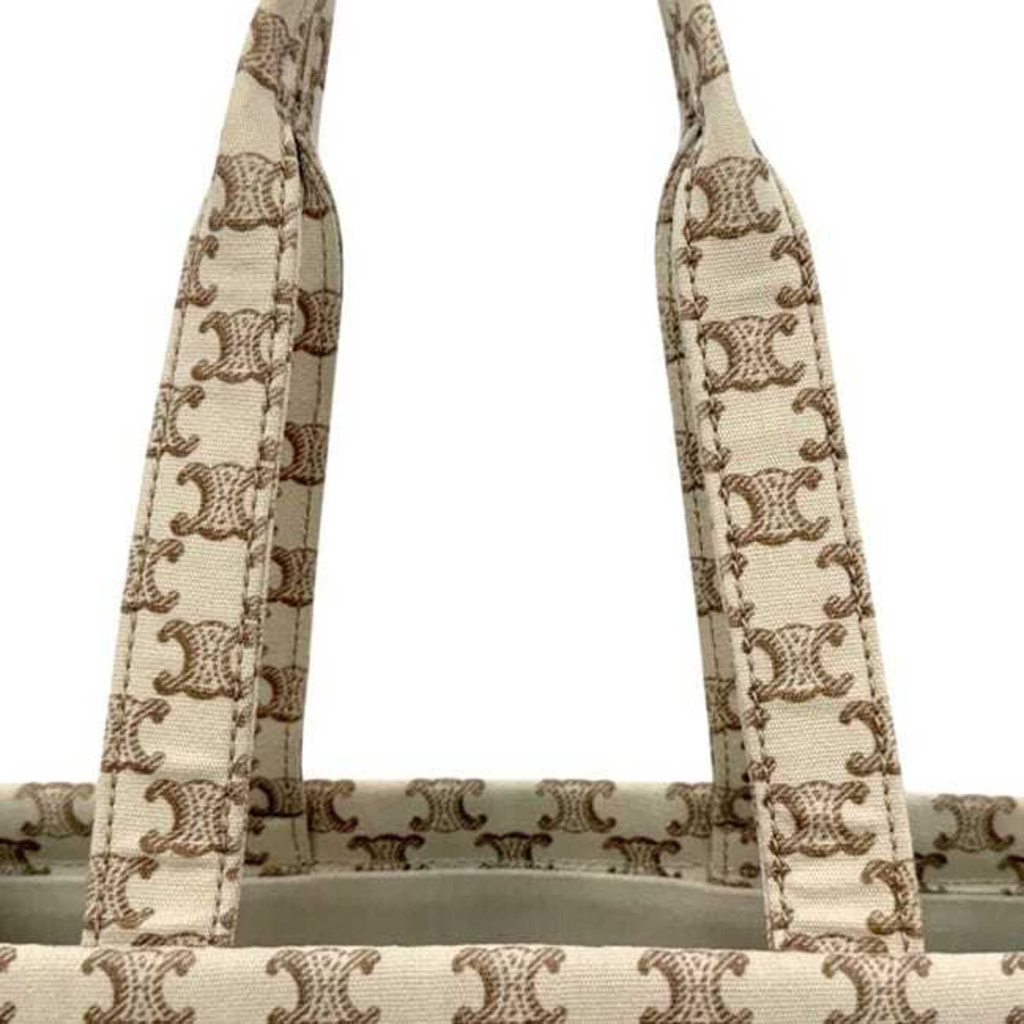 Celine Beige Brown Canvas Tote Bag (Pre-Owned)